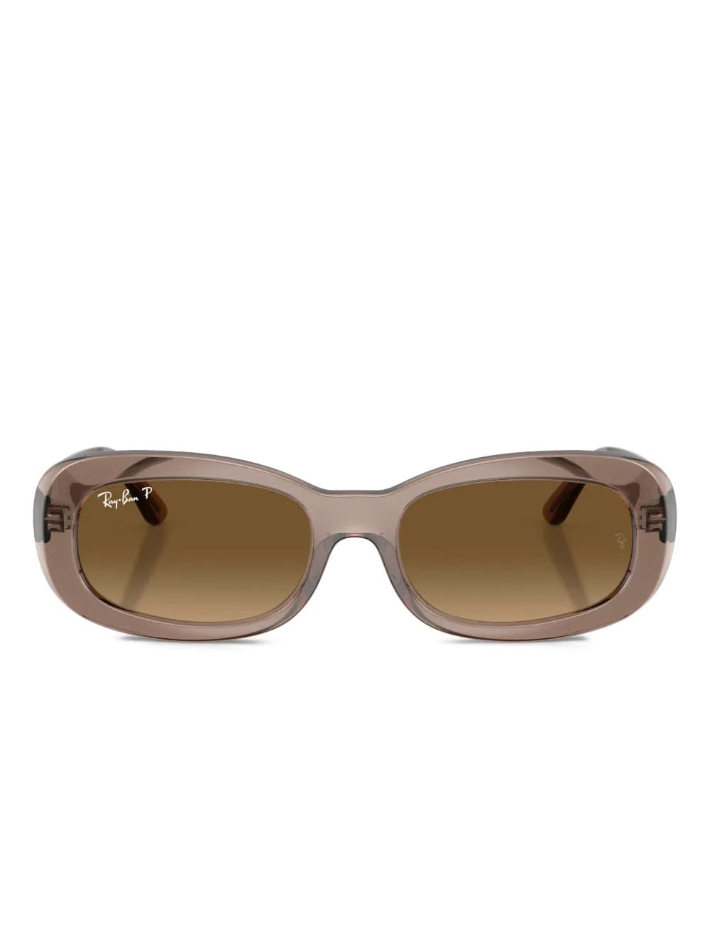 branded oval-frame sunglasses