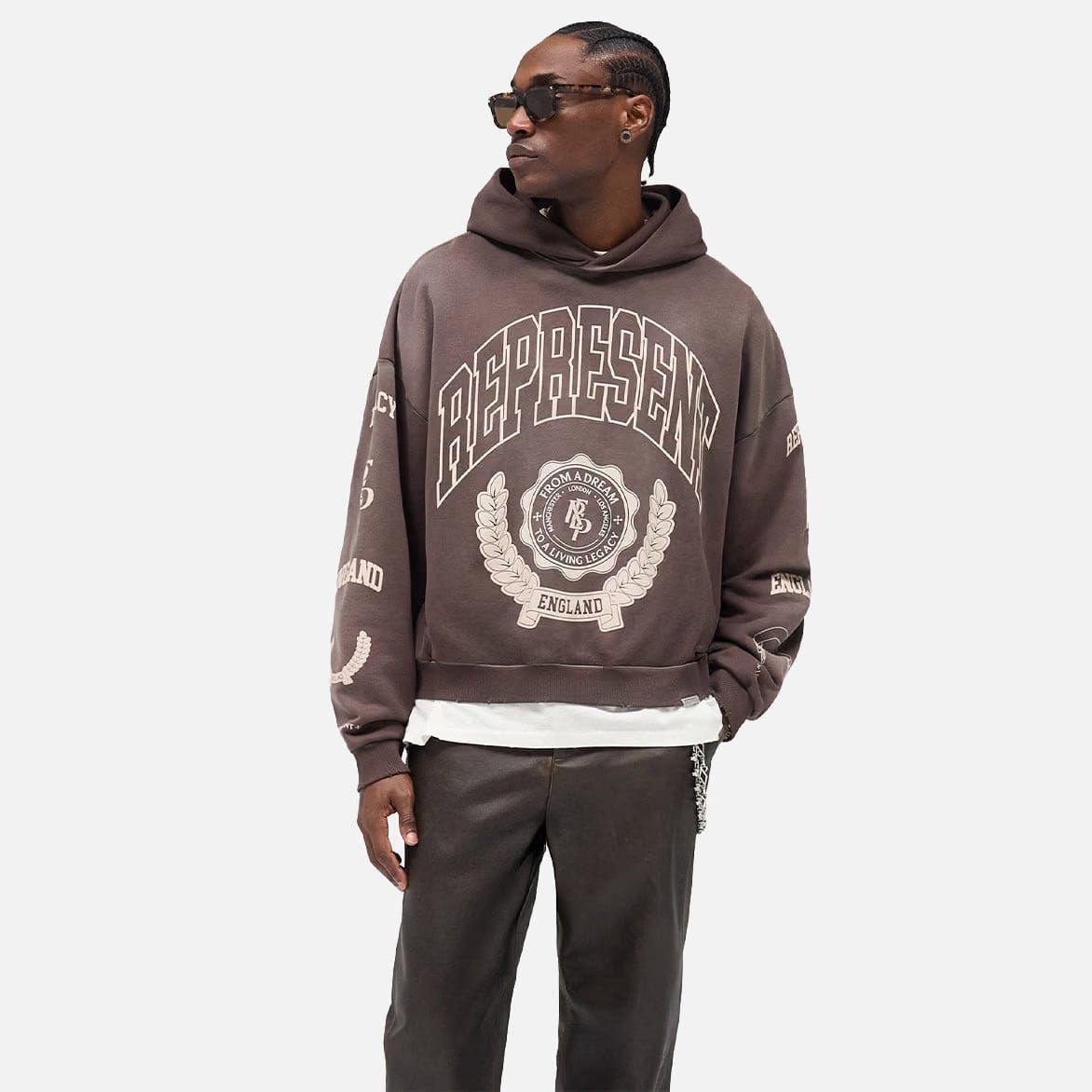 Represent LEGACY CREST HOODIE - NERO