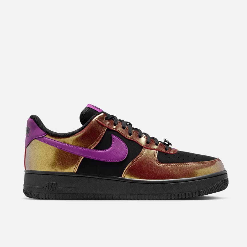 Nike AIR FORCE 1 `07 LV8 "GLAM ROCK" - GOLD