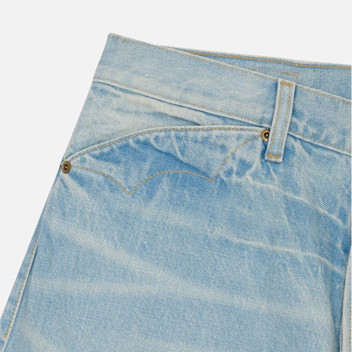 Brain Dead TYPE 00 15OZ SELVEDGE DENIM PANT - LIGHT WASH INDIGO