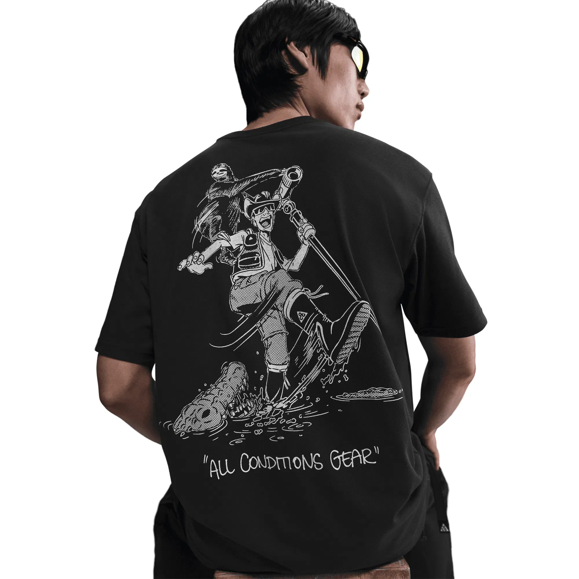 Nike ACG GUIDE DRI-FIT TEE - BLACK