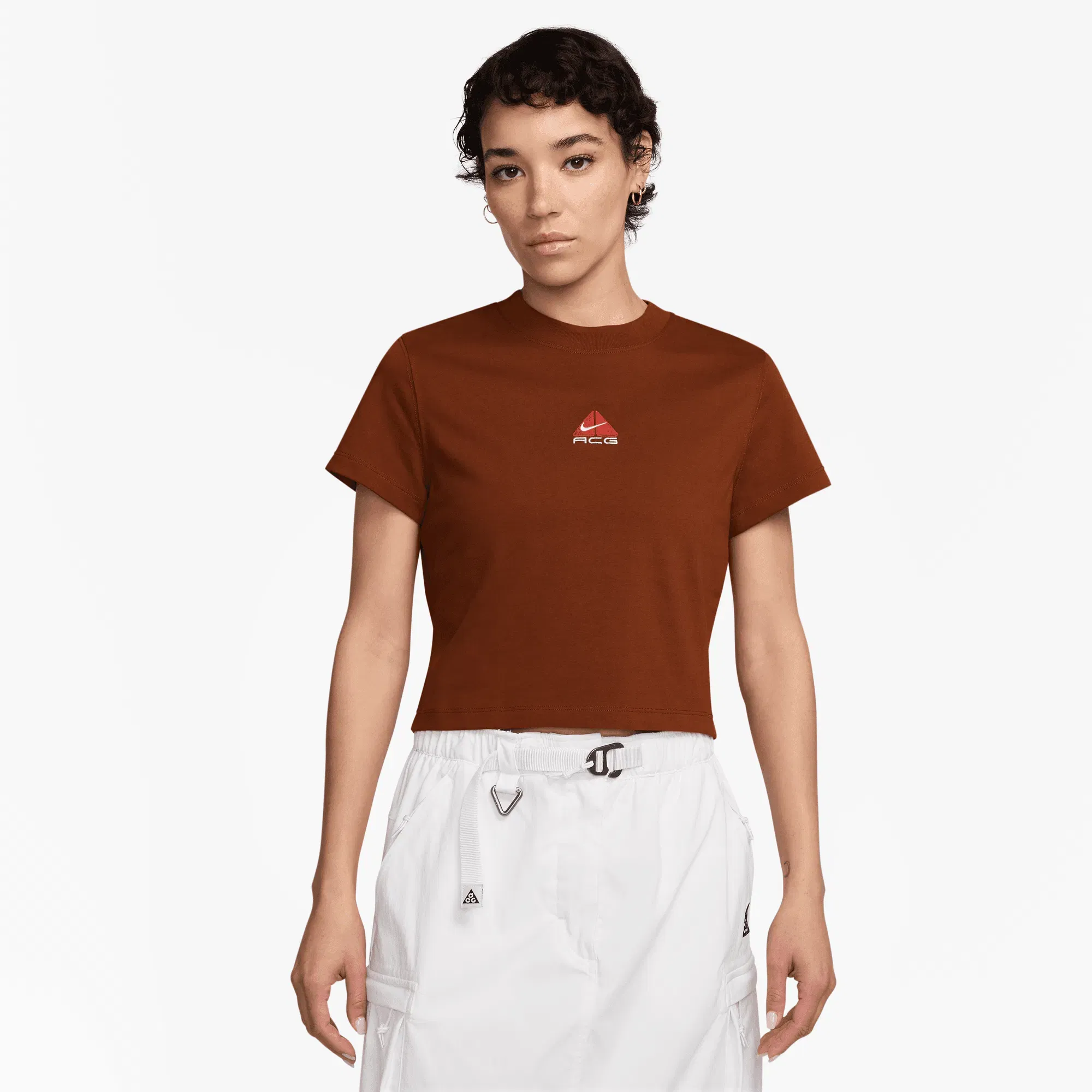 Nike WMNS ACG DRI-FIT CROPPED TEE - CINNAMON / PICANTE RED