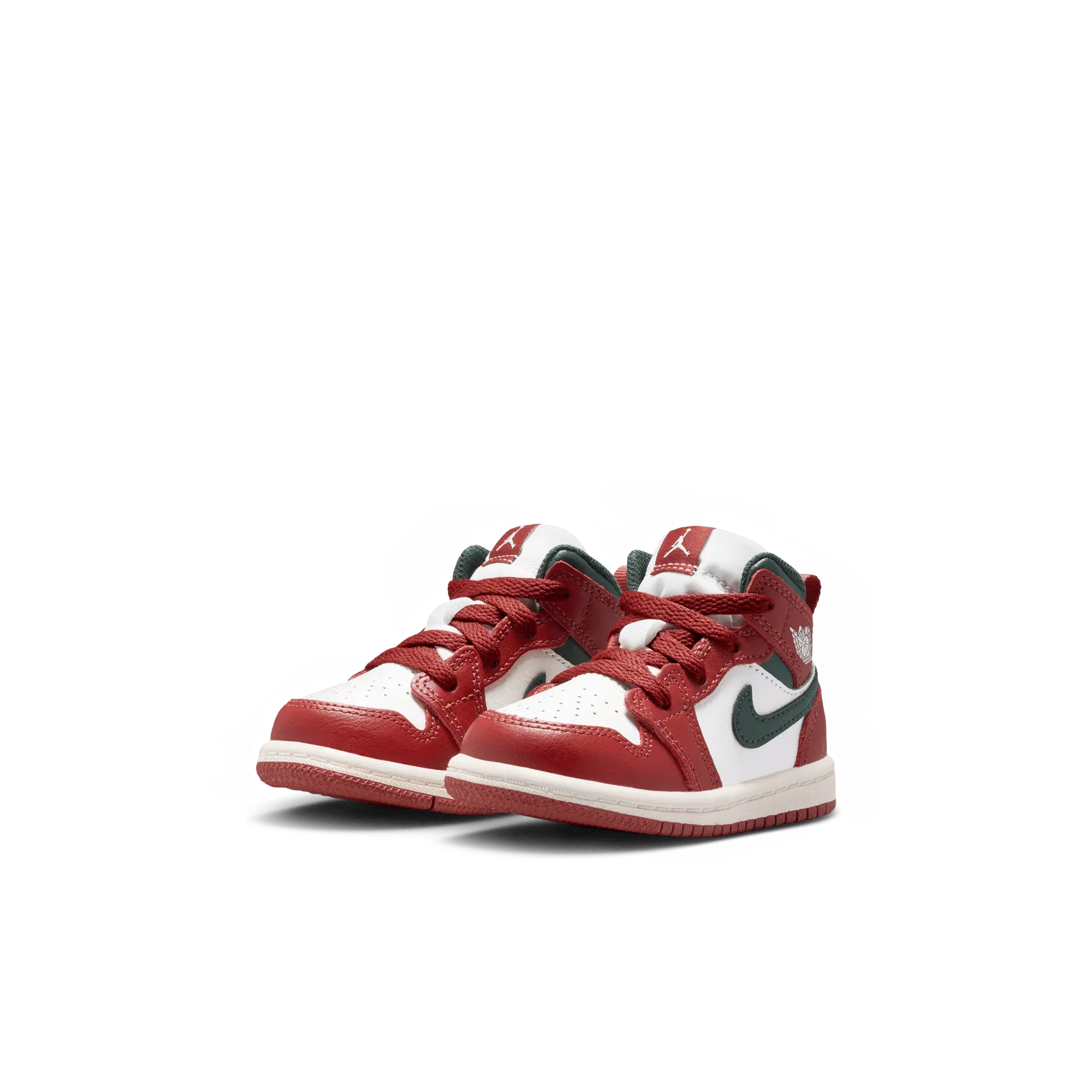 Air Jordan JORDAN 1 MID (TD) - SAIL / MIDNIGHT GREEN / REDSTONE