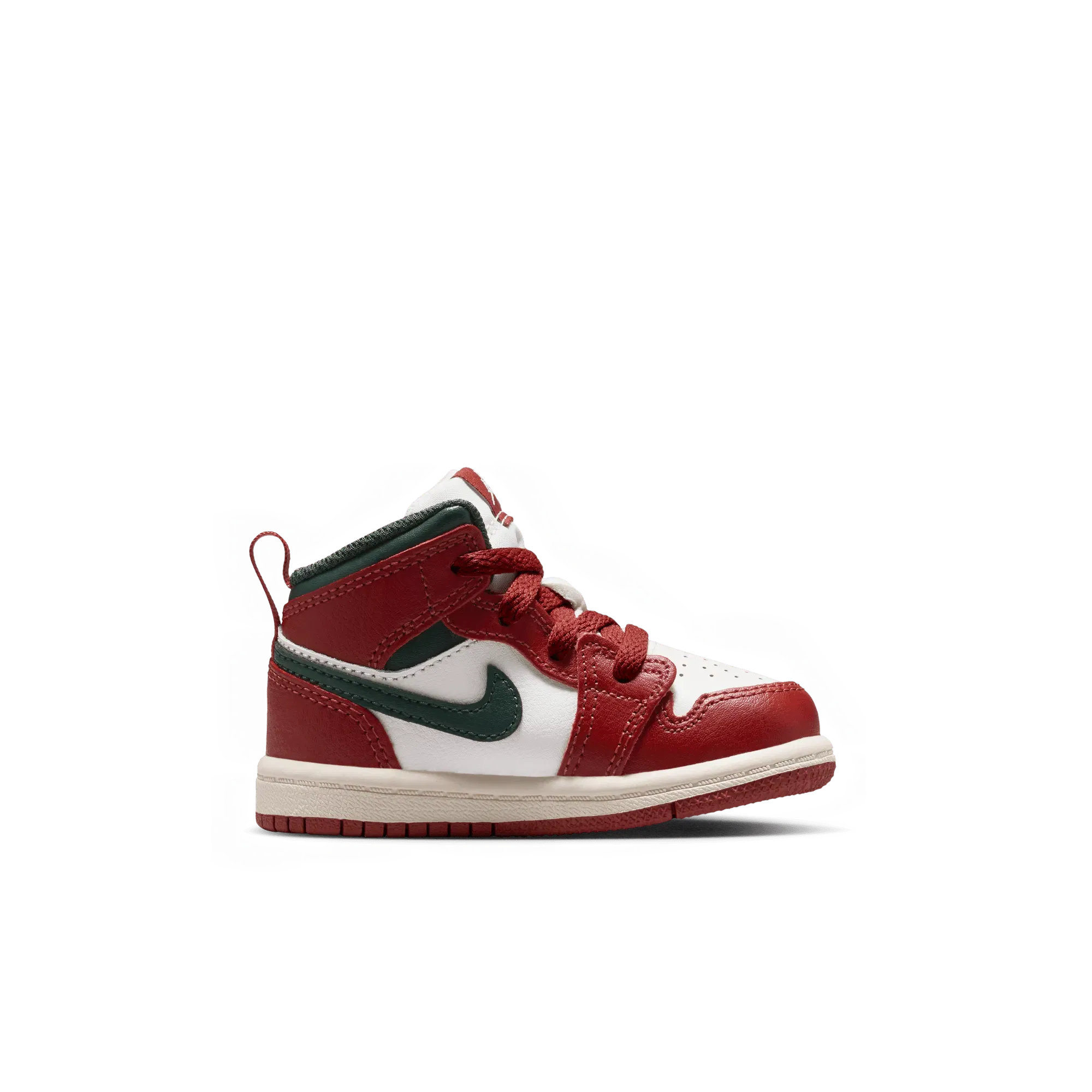 Air Jordan JORDAN 1 MID (TD) - SAIL / MIDNIGHT GREEN / REDSTONE