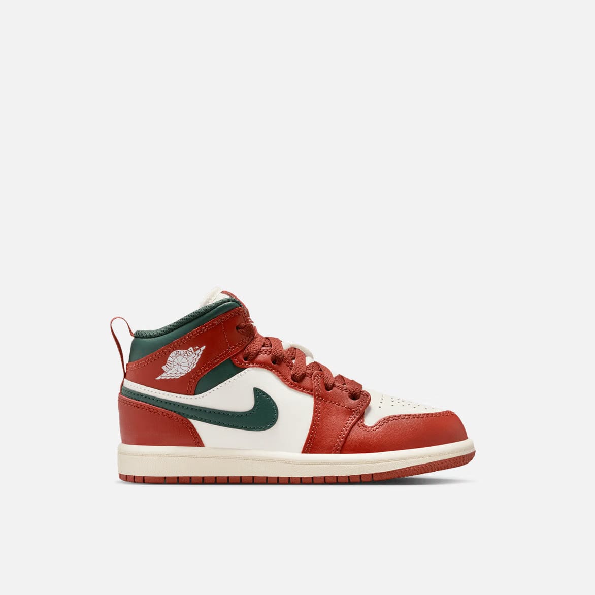 Air Jordan JORDAN 1 MID (PS) - SAIL / MIDNIGHT GREEN / REDSTONE