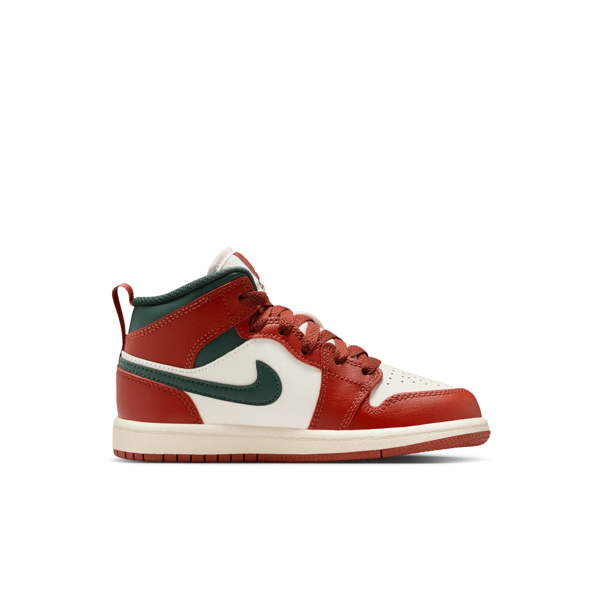 Air Jordan JORDAN 1 MID (PS) - SAIL / MIDNIGHT GREEN / REDSTONE