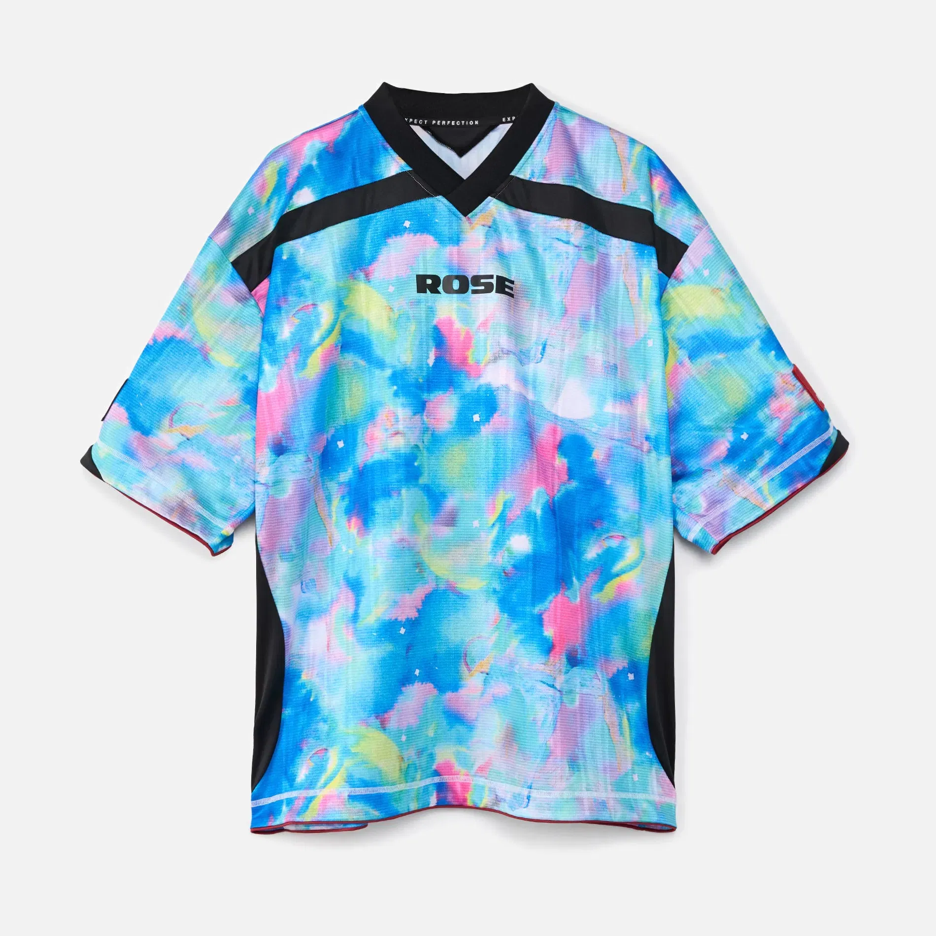 Martine Rose PRINTED FOOTBALL JERSEY - BLUE WATERCOLOR