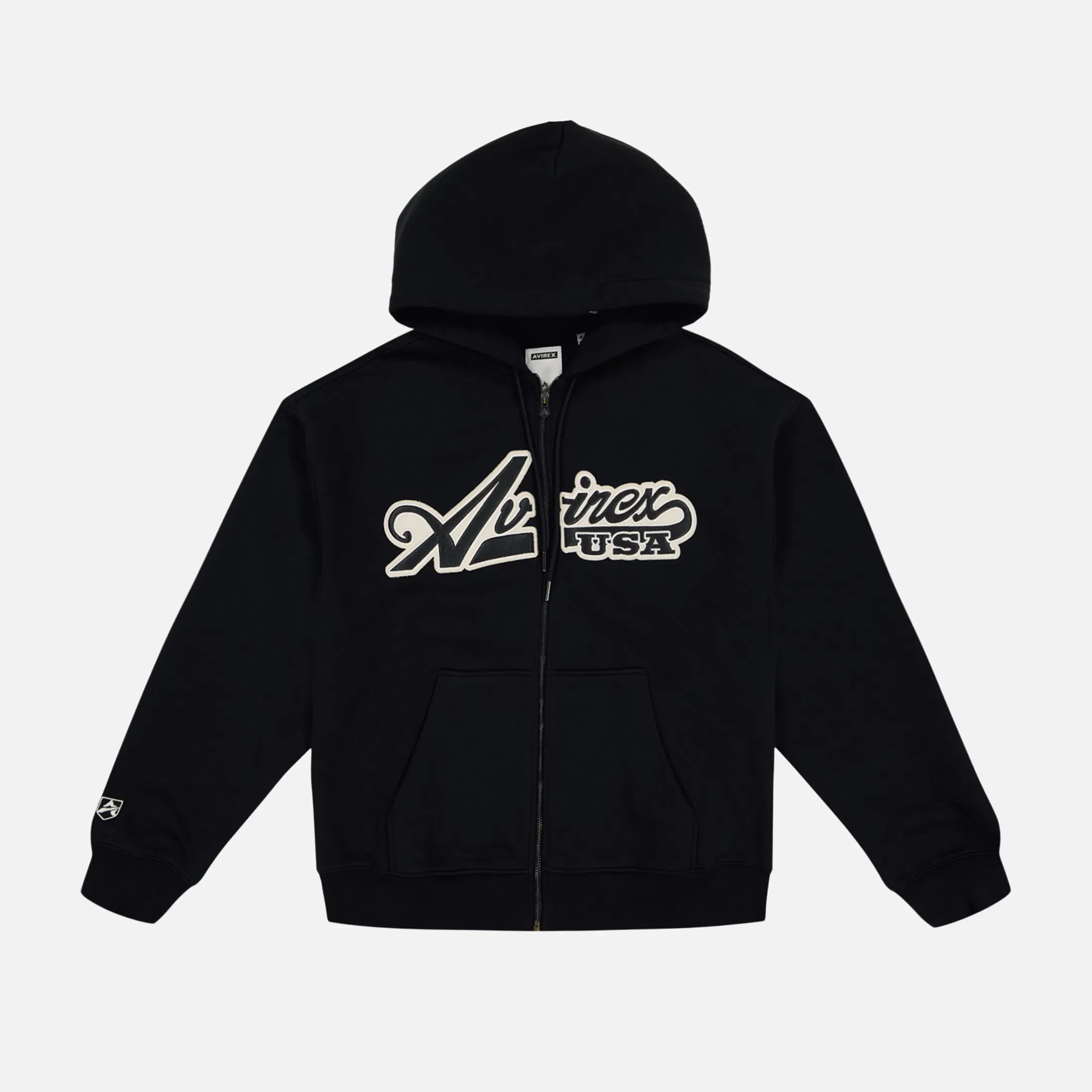 Avirex SCRIPT HOODIE - BLACK