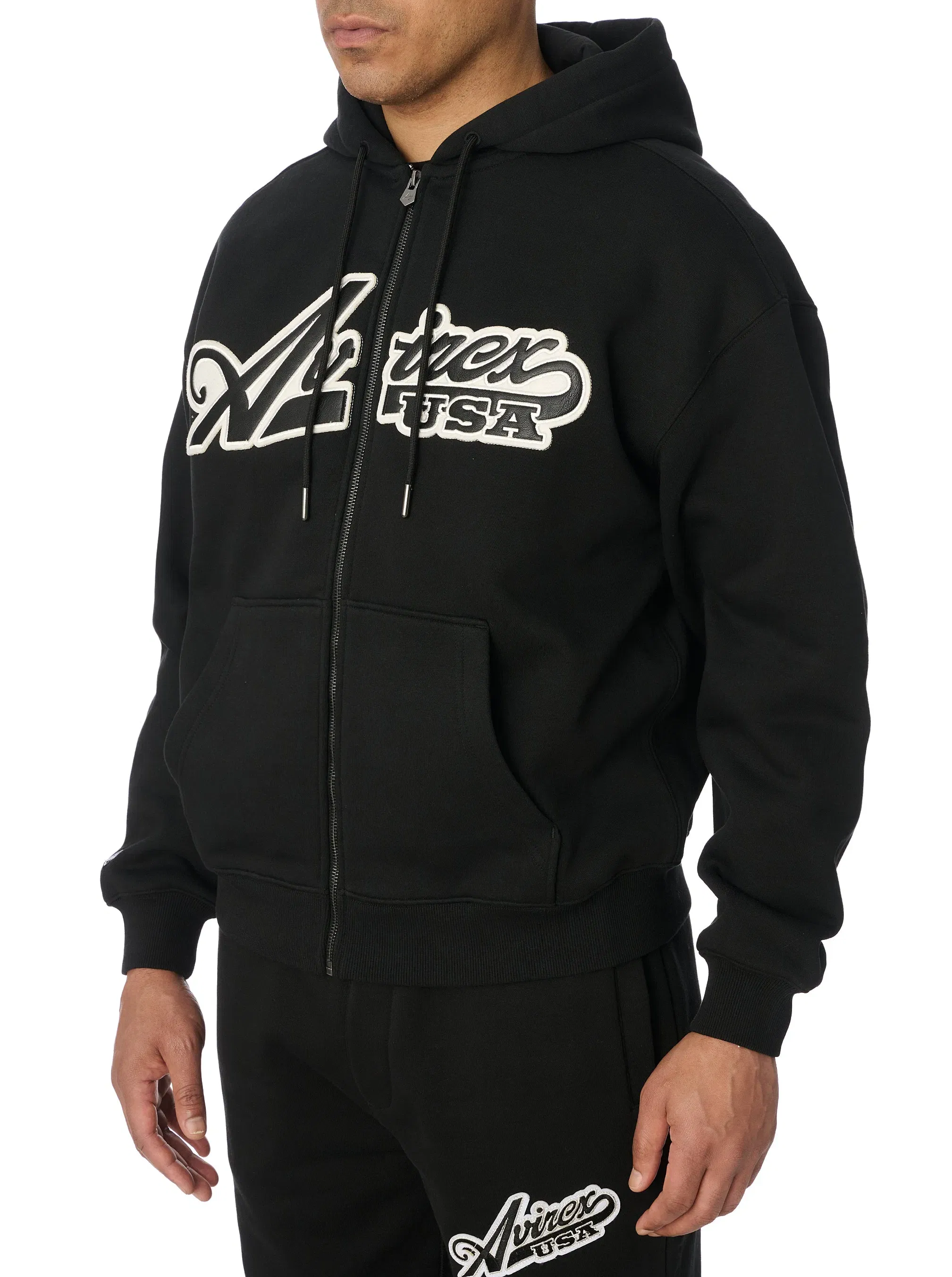 Avirex SCRIPT HOODIE - BLACK