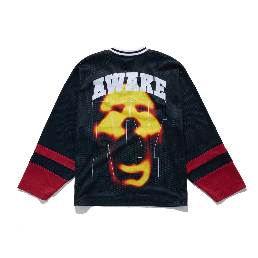 Awake NY CROWN LOGO HOCKEY JERSEY - BLACK