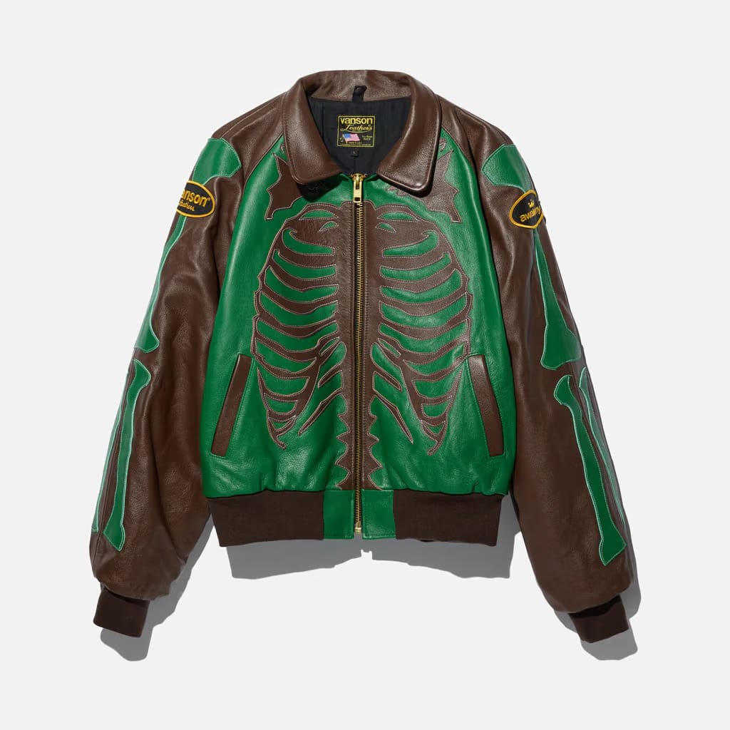 Awake NY VANSON STADIUM TEAM JACKET - BROWN