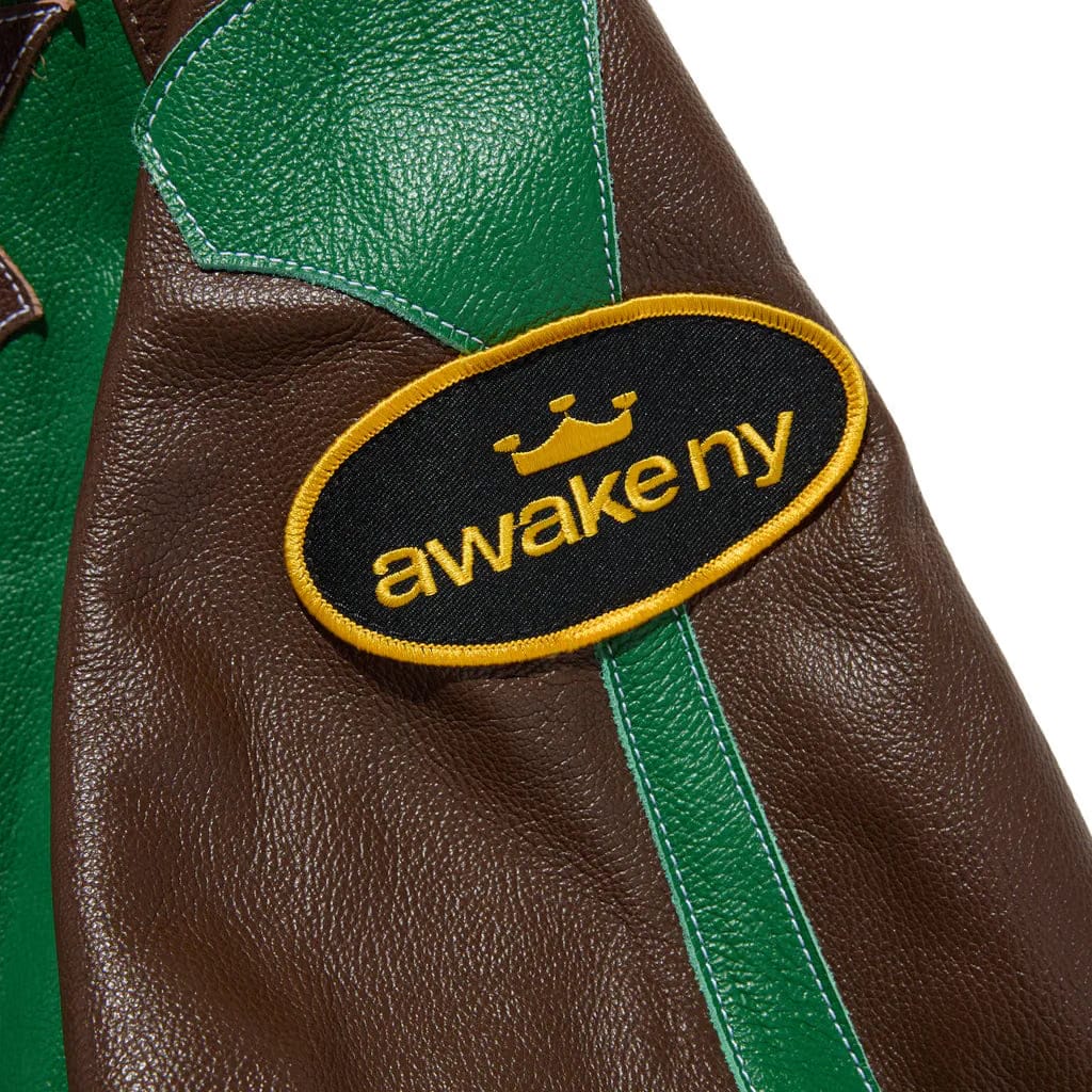 Awake NY VANSON STADIUM TEAM JACKET - BROWN