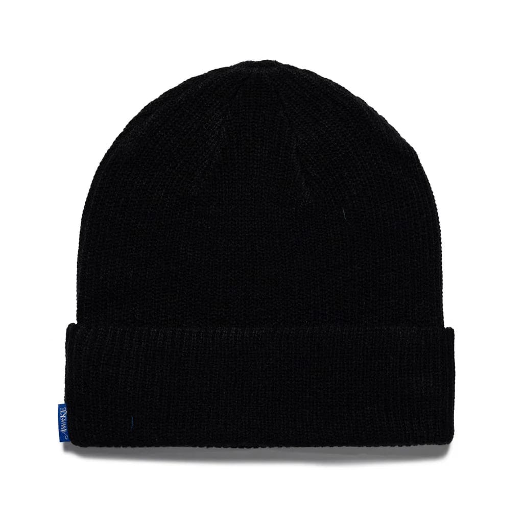 Awake NY LOOSE GAUGE KNIT BEANIE - BLACK