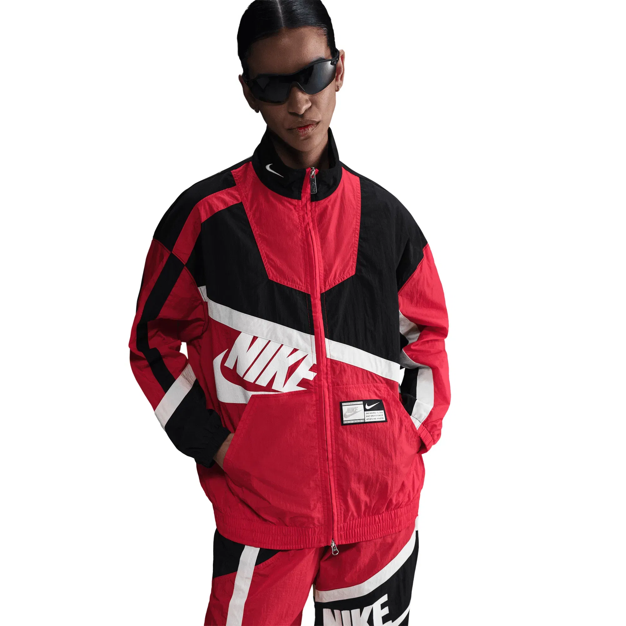 Nike WMNS OVERSIZED WOVEN JACKET - UNIVERSITY RED / BLACK