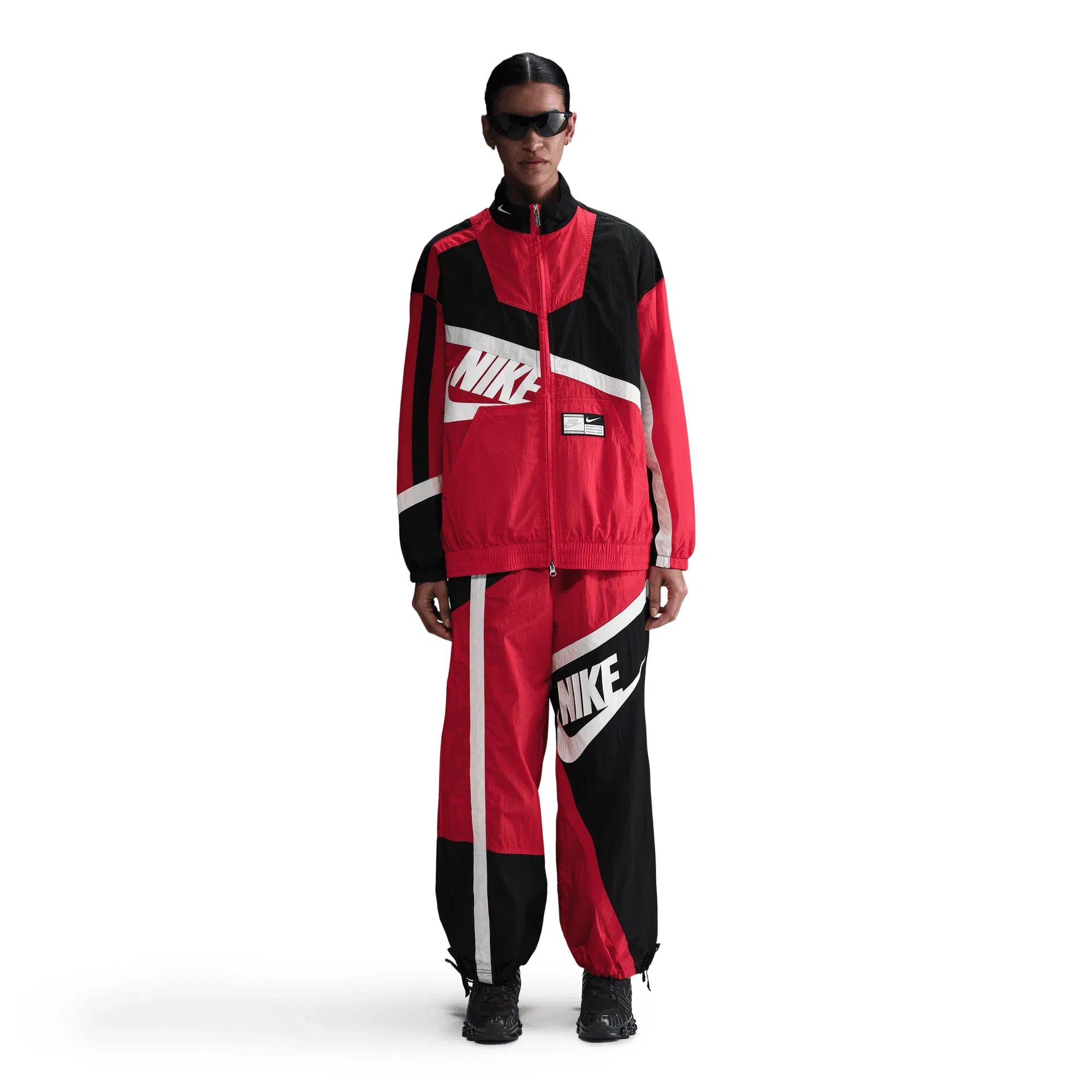 Nike WMNS OVERSIZED WOVEN JACKET - UNIVERSITY RED / BLACK