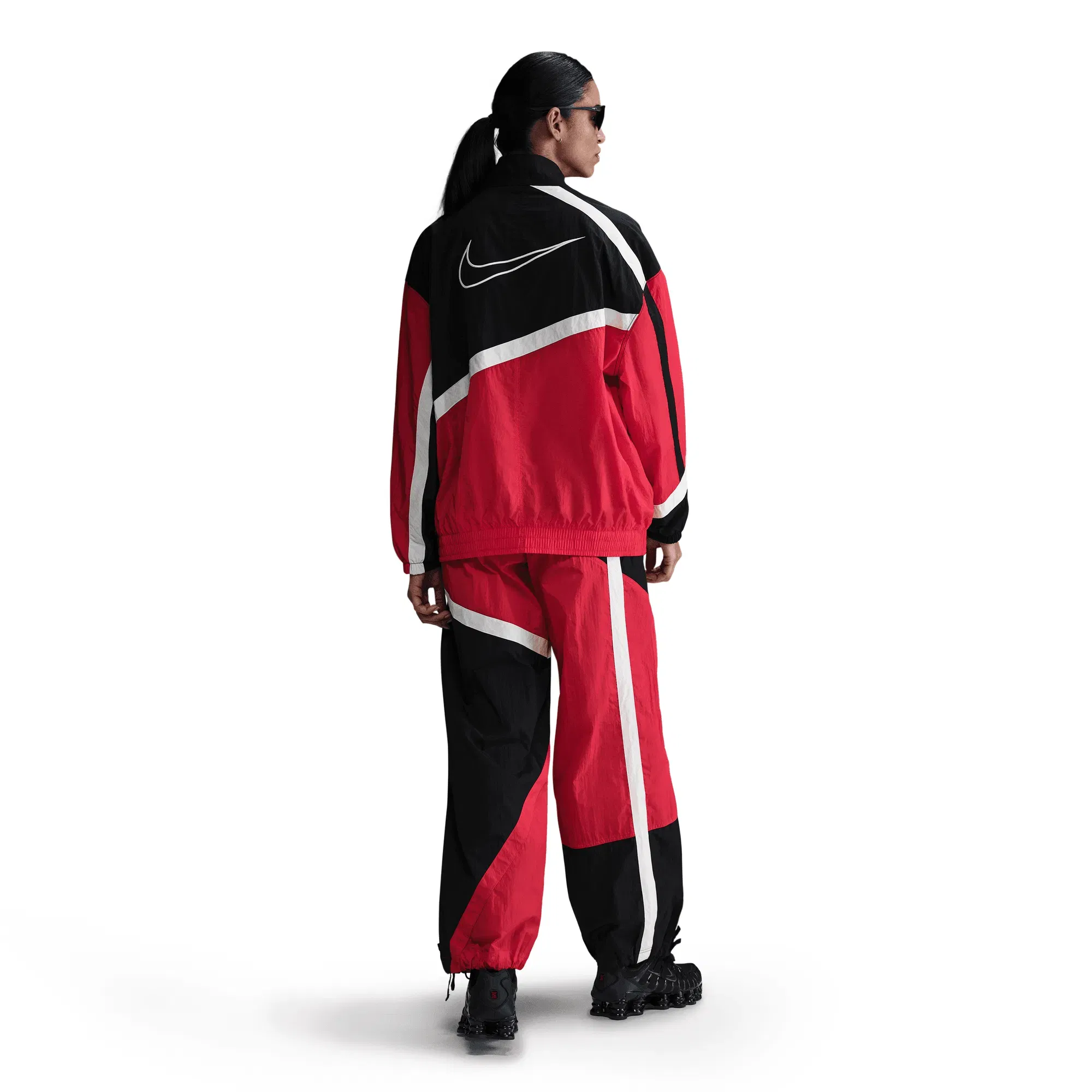 Nike WMNS OVERSIZED WOVEN JACKET - UNIVERSITY RED / BLACK