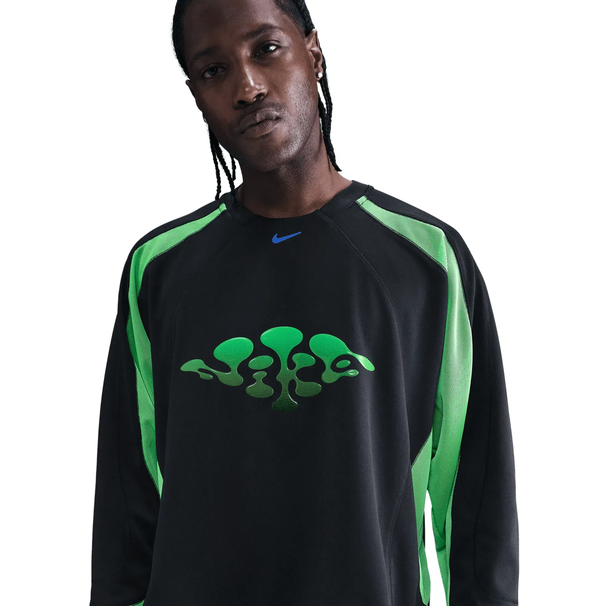 Nike PROJECT F.R.O.G. L/S JELLY JERSEY - BLACK / GREEN SHOCK