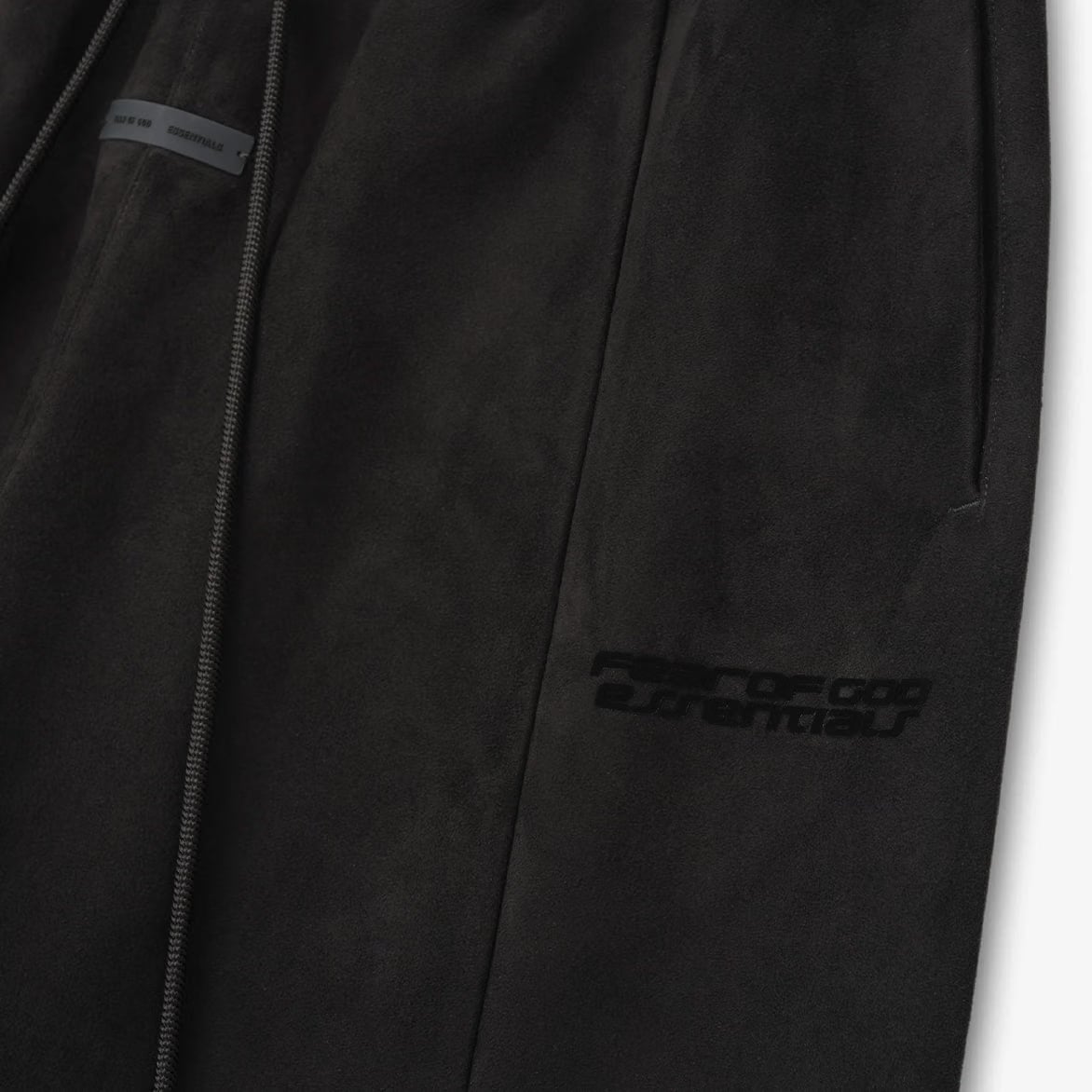 Fear of God Essentials SUEDE FLEECE FLARE PANT - VINTAGE BLACK
