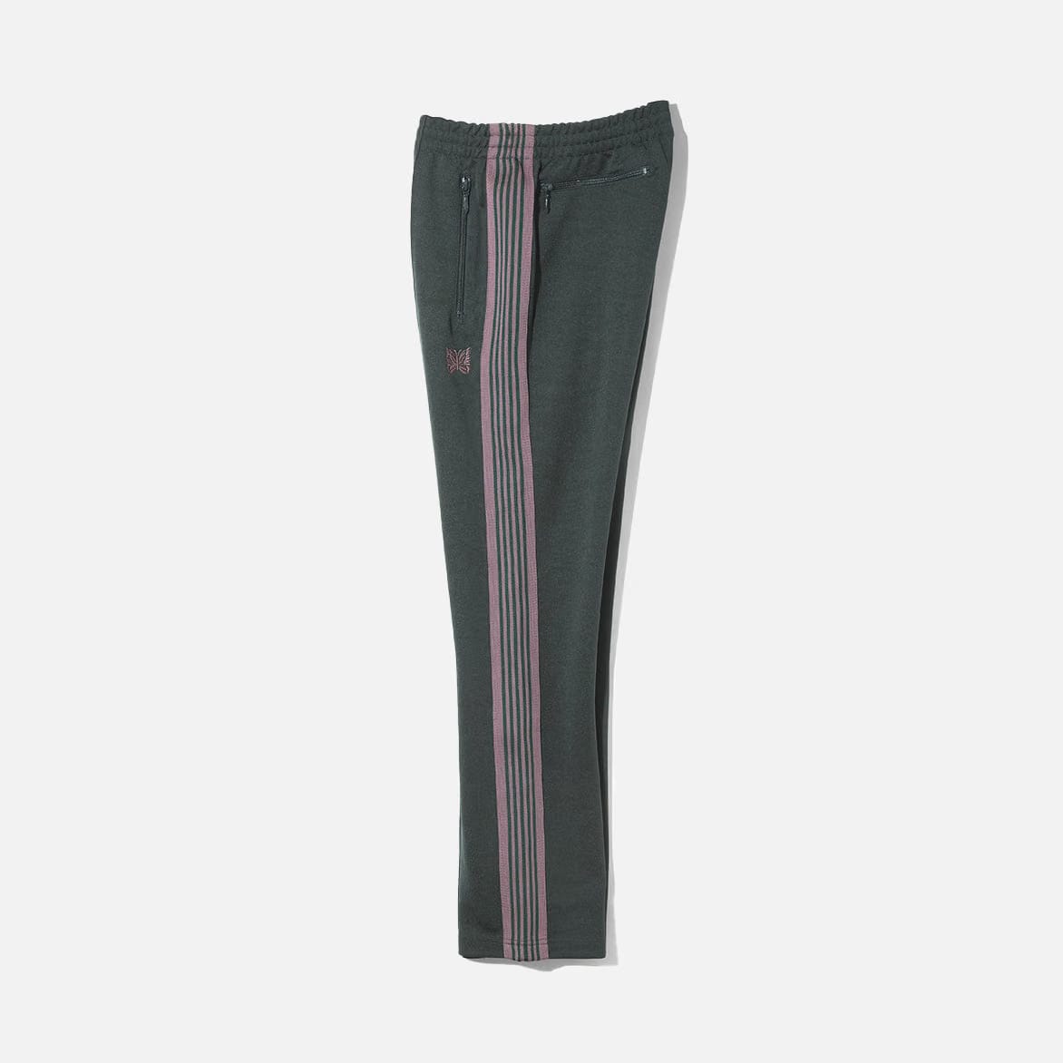 Needles NARROW TRACK PANT POLY SMOOTH - GREEN