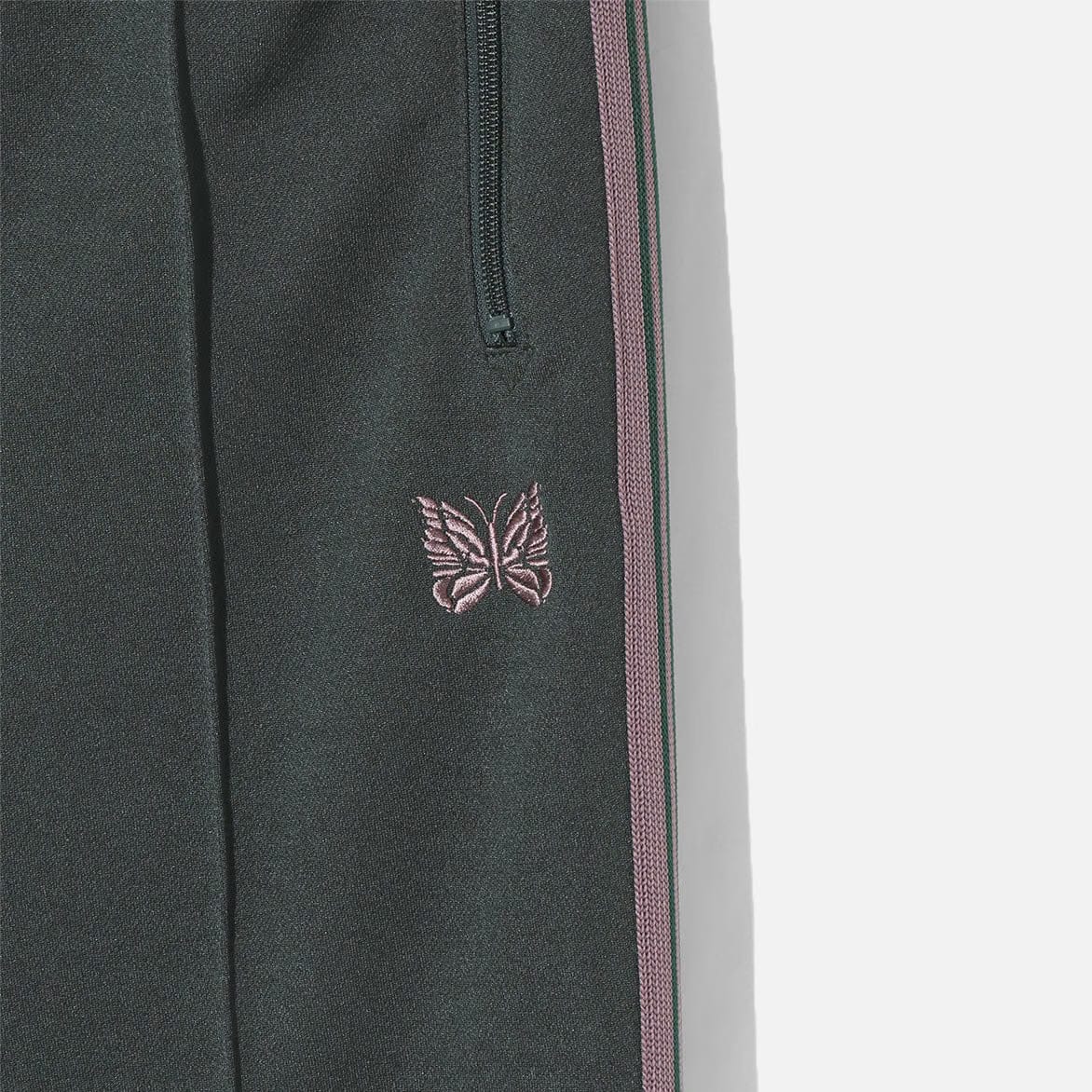 Needles NARROW TRACK PANT POLY SMOOTH - GREEN