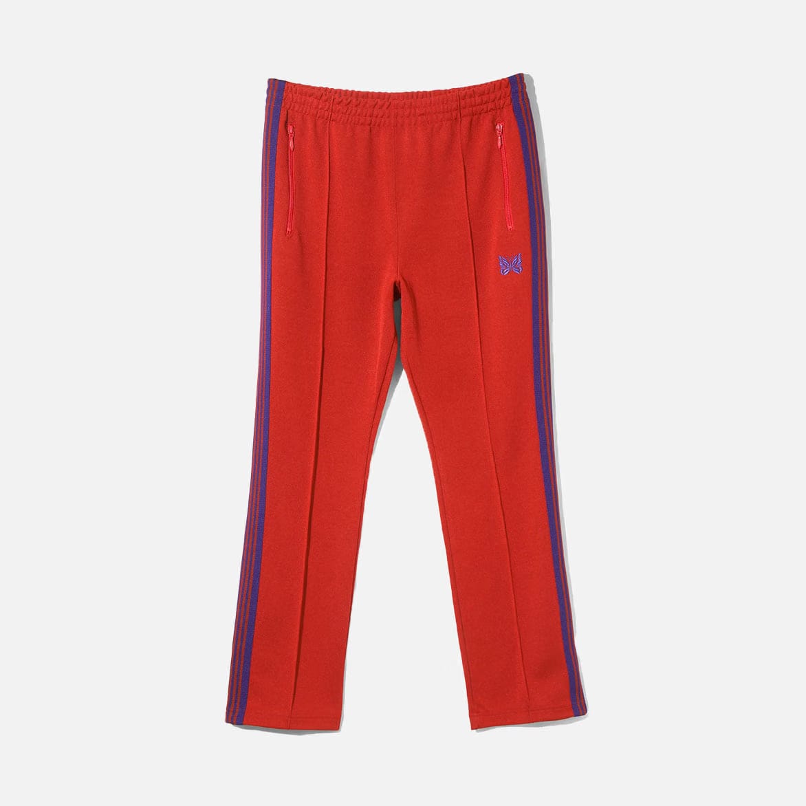 Needles NARROW TRACK PANT POLY SMOOTH - RED