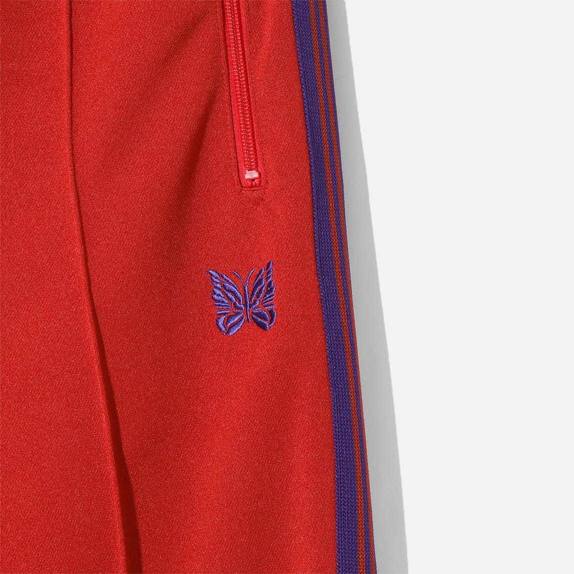 Needles NARROW TRACK PANT POLY SMOOTH - RED