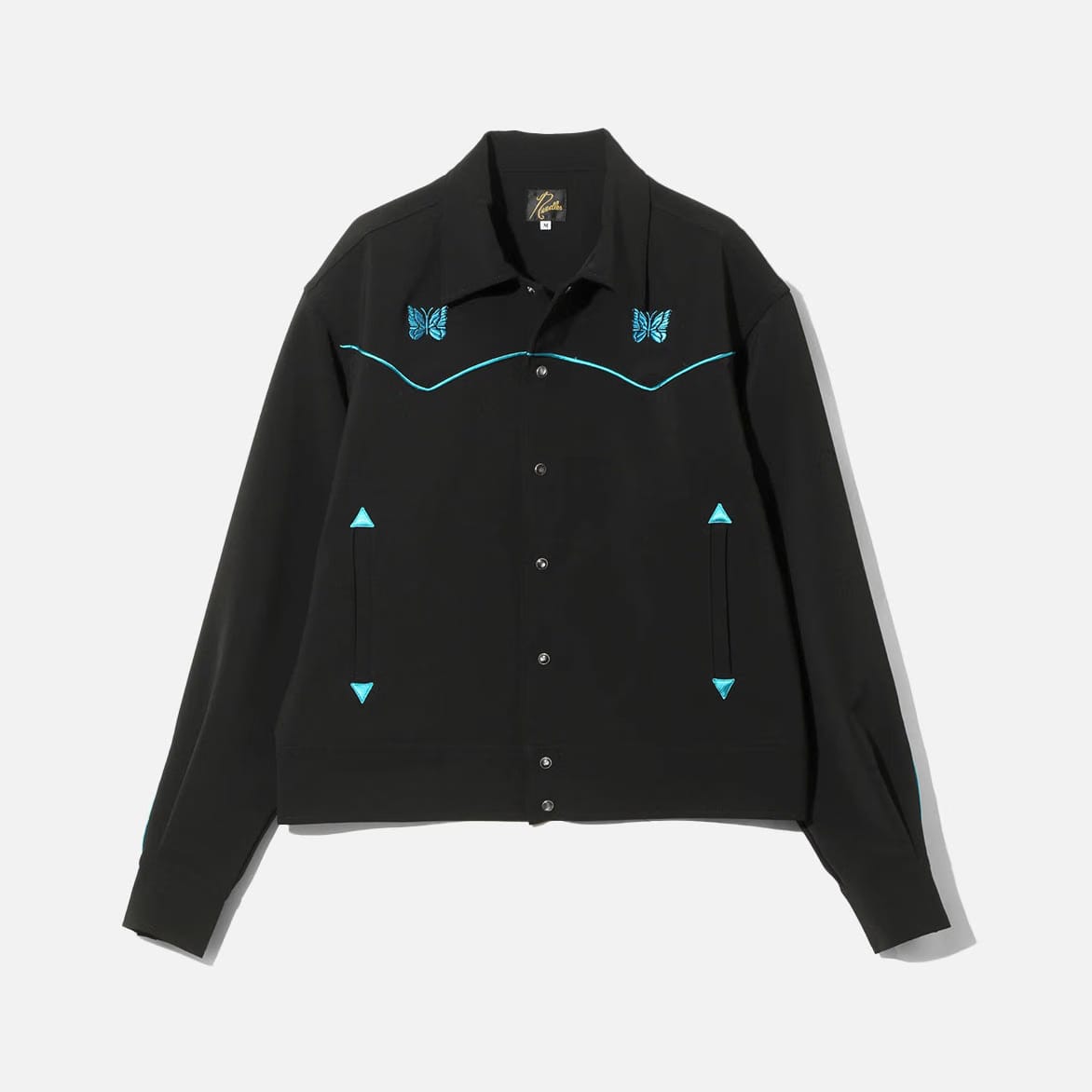 Needles PIPING COWBOY JACKET - POLY DOUBLE CLOTH - BLACK