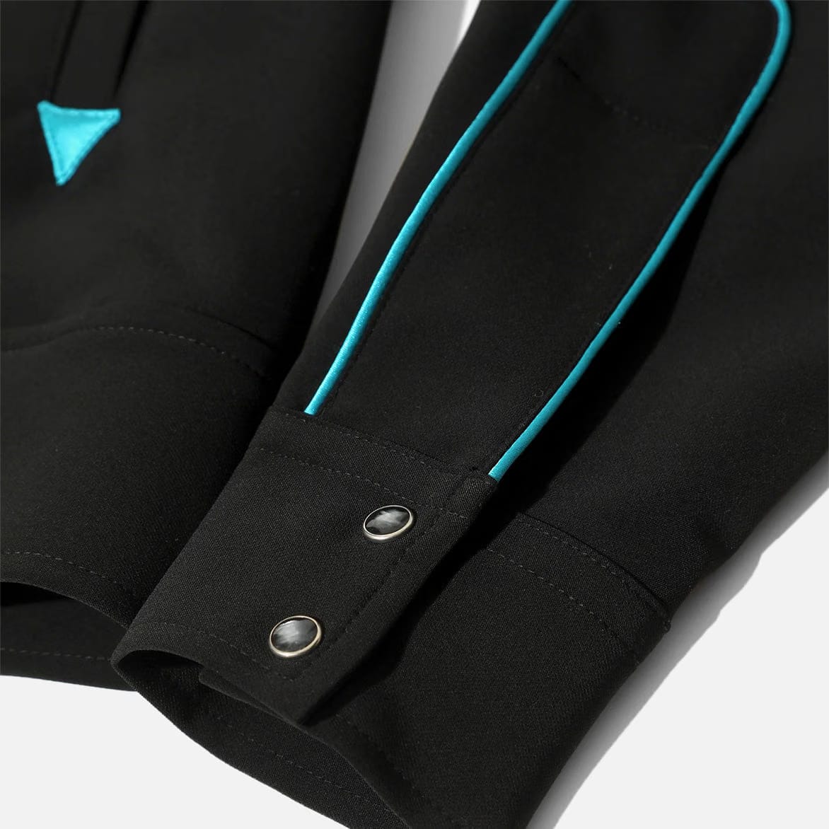 Needles PIPING COWBOY JACKET - POLY DOUBLE CLOTH - BLACK