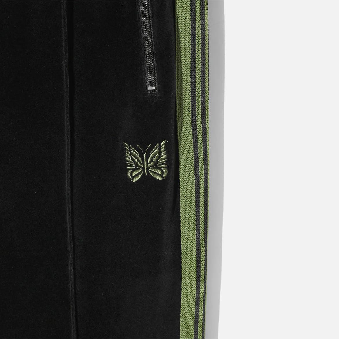 Needles NARROW TRACK PANT - C/PE VELOUR - BLACK