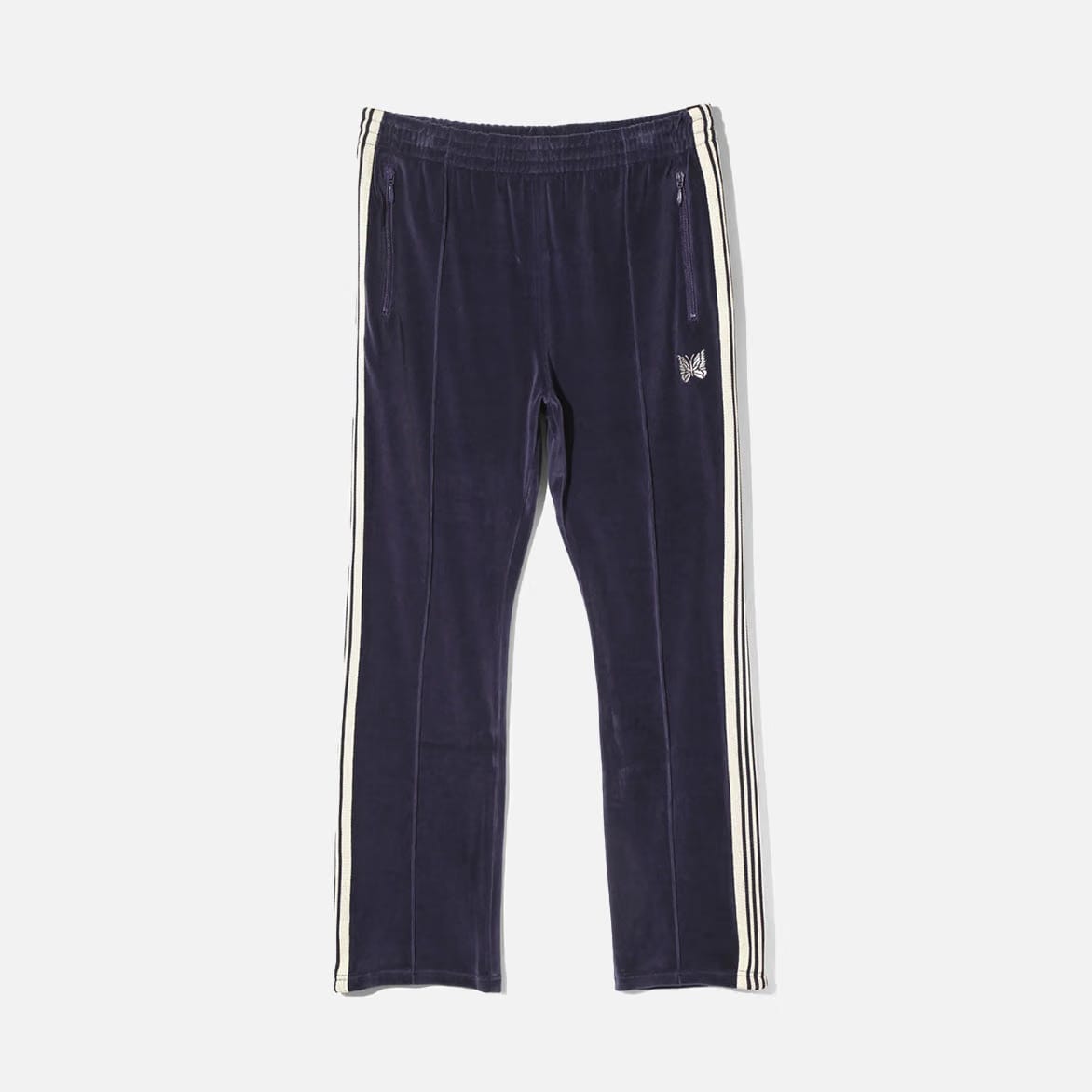 Needles NARROW TRACK PANT - C/PE VELOUR - NAVY