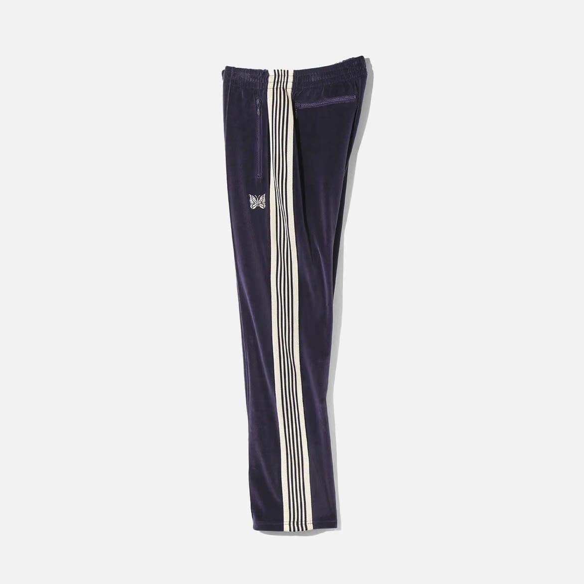 Needles NARROW TRACK PANT - C/PE VELOUR - NAVY