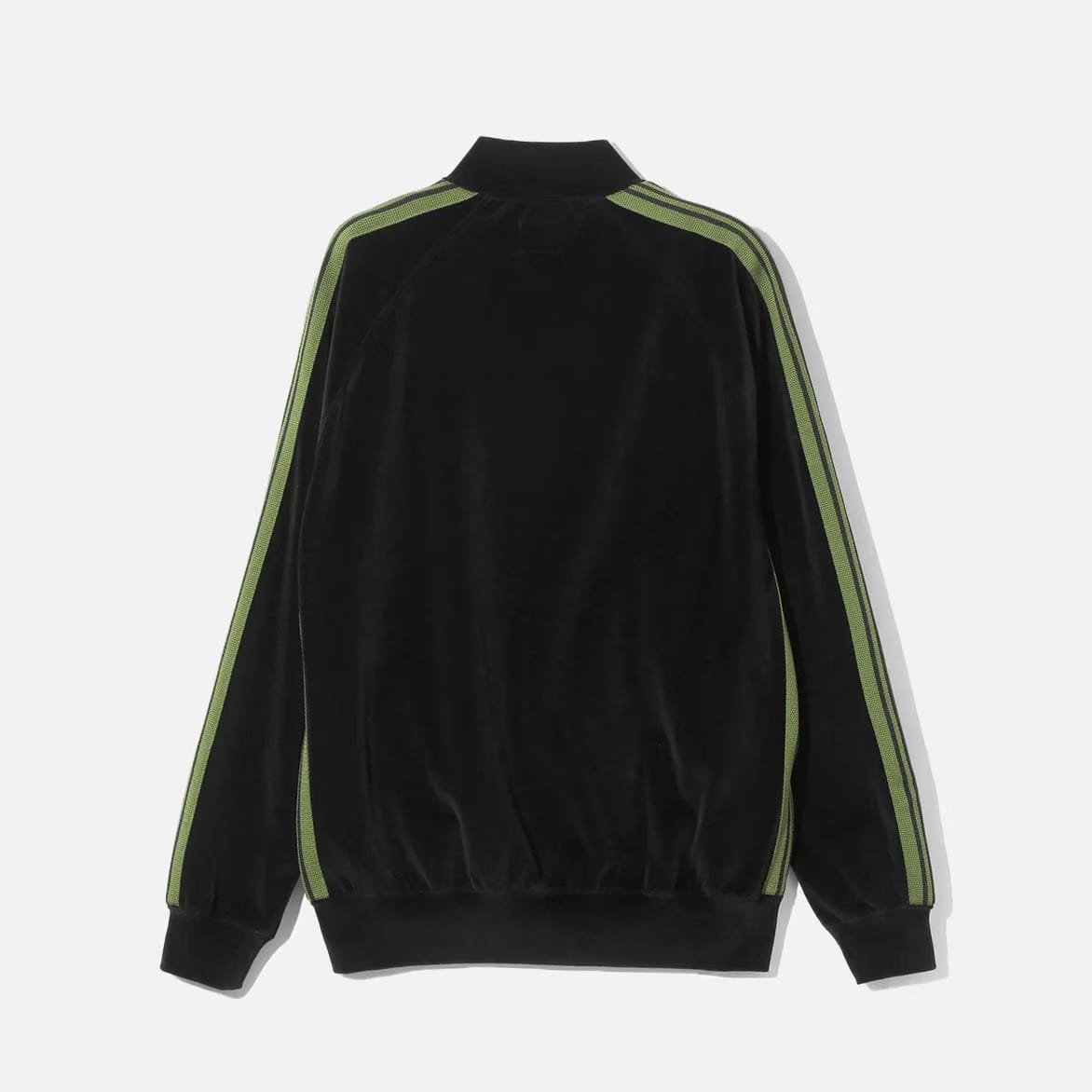 Needles RIB COLLAR TRACK JACKET - C/PE VELOUR - BLACK