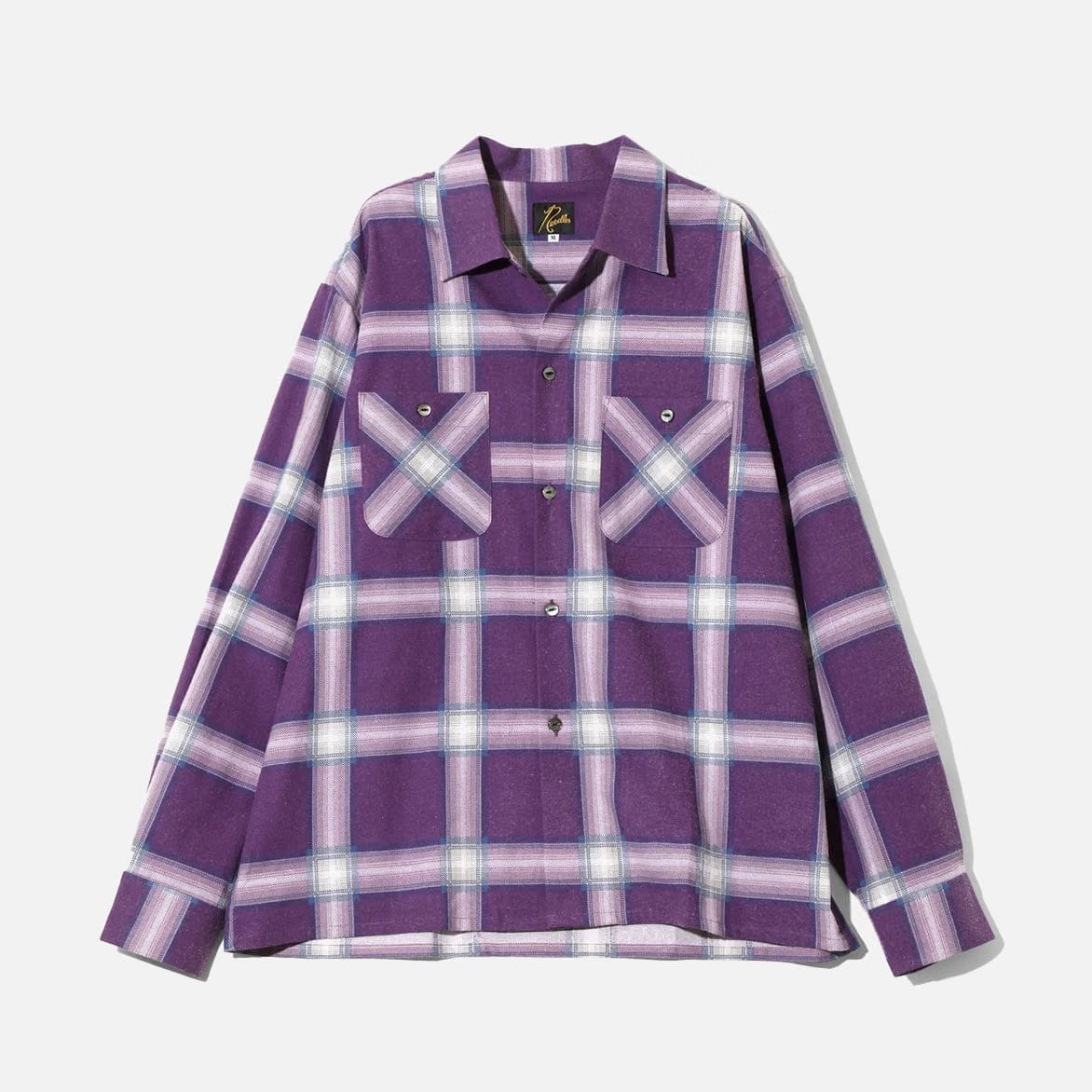 Needles ONE-UP SHIRT - PRINTED FLANNEL/PLAID - PURPLE