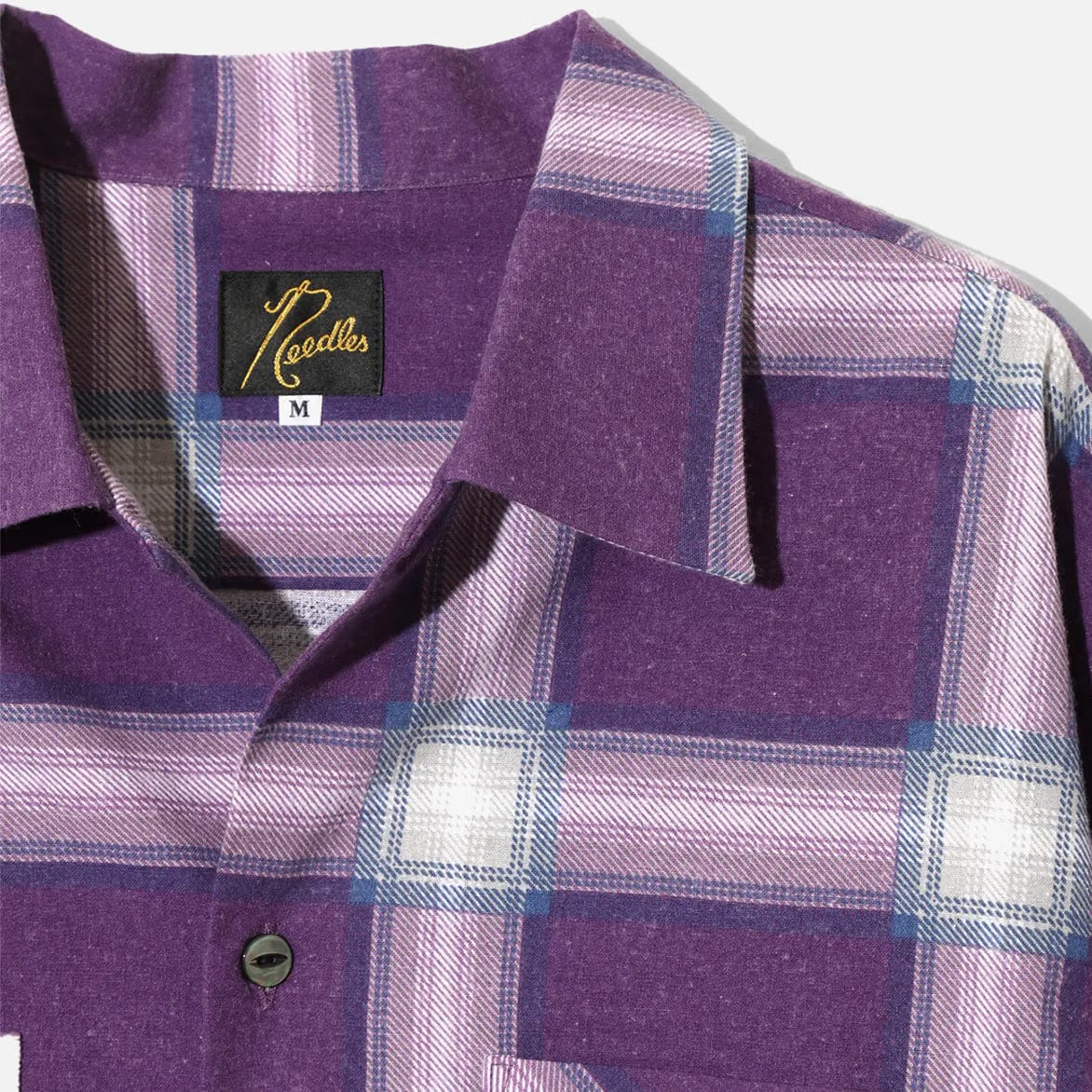 Needles ONE-UP SHIRT - PRINTED FLANNEL/PLAID - PURPLE