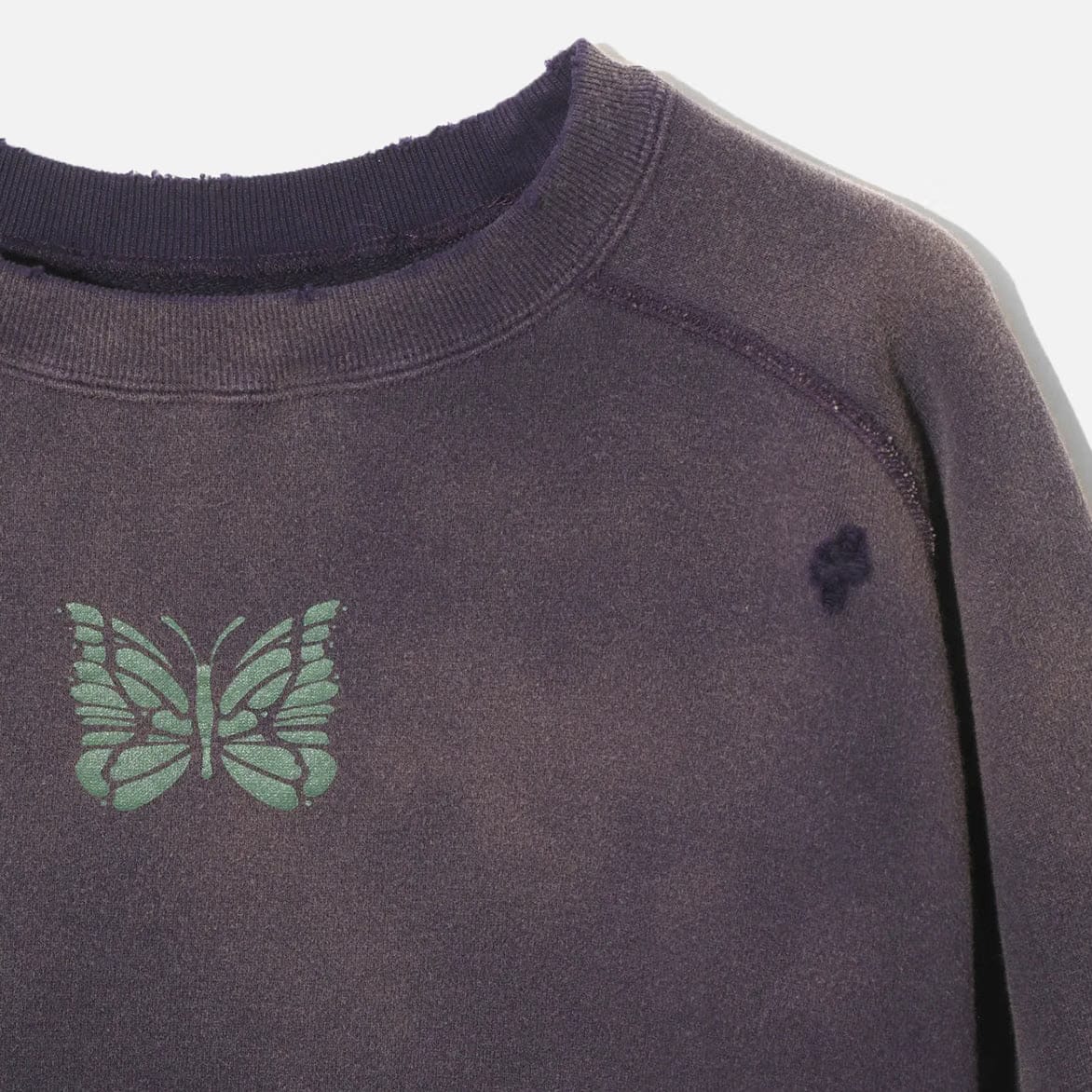 Needles DECONSTRUCTED SWEAT SHIRT FRENCH TERRY - PURPLE