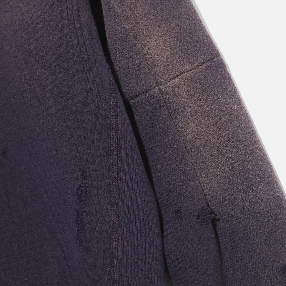 Needles DECONSTRUCTED SWEAT SHIRT FRENCH TERRY - PURPLE