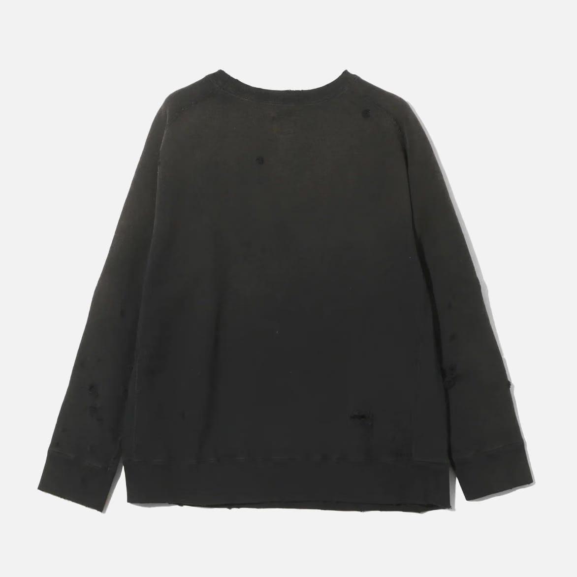 Needles DECONSTRUCTED SWEAT SHIRT FRENCH TERRY - BLACK