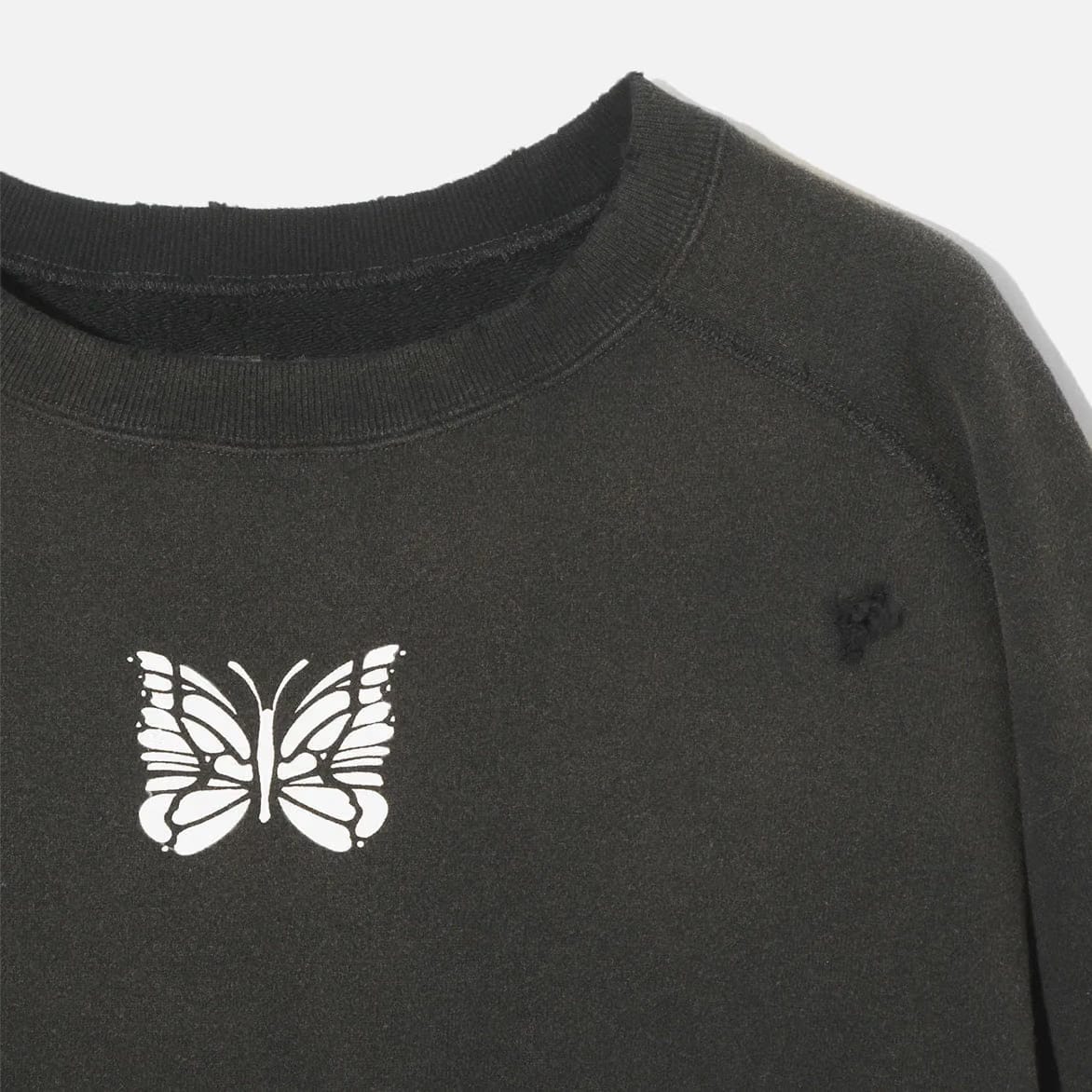 Needles DECONSTRUCTED SWEAT SHIRT FRENCH TERRY - BLACK