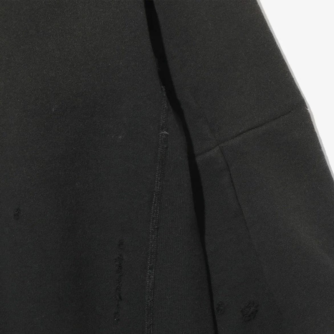 Needles DECONSTRUCTED SWEAT SHIRT FRENCH TERRY - BLACK