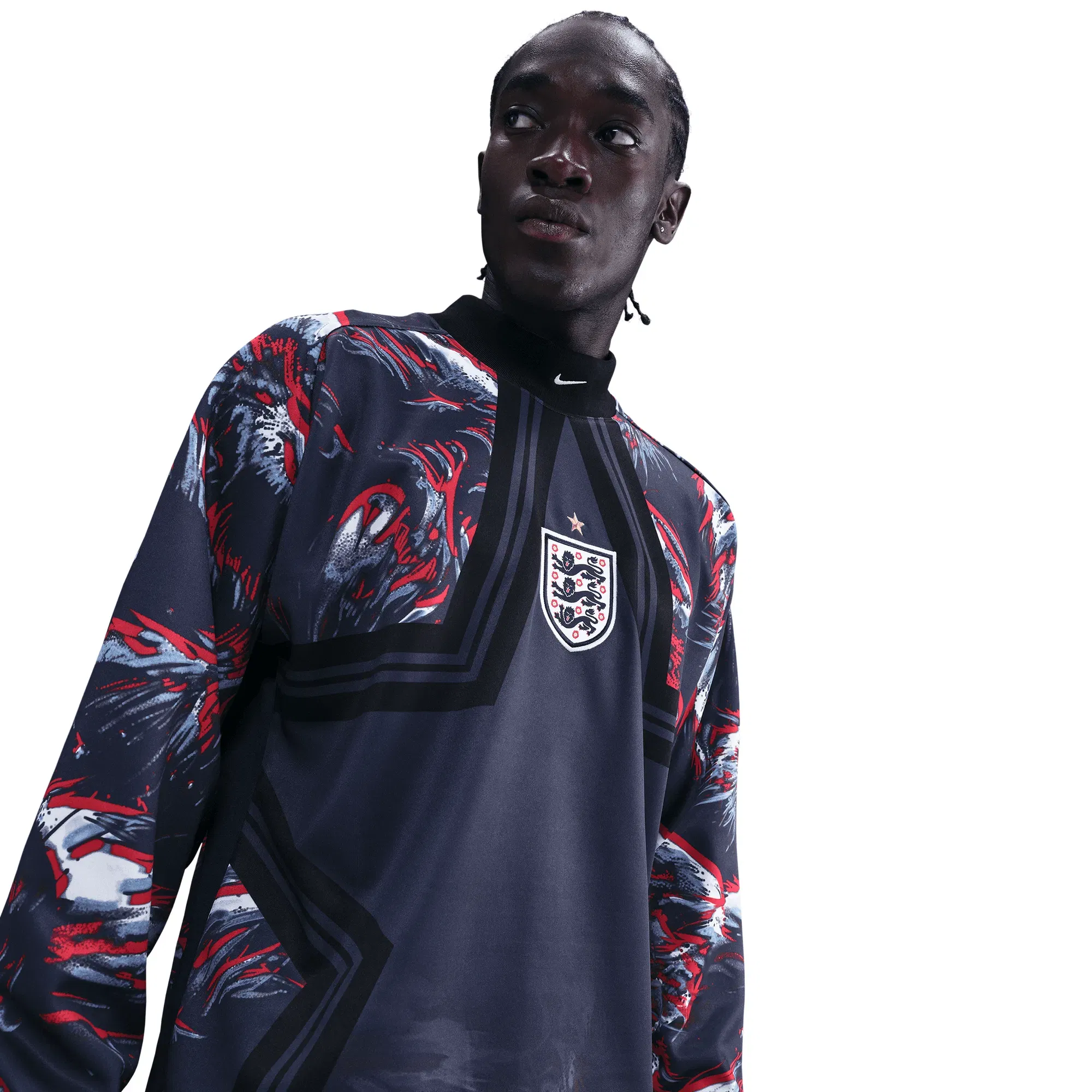 Nike ENGLAND NATIONAL TEAM GOALKEEPER JERSEY LOOSE FIT - BLACK / OBSIDIAN