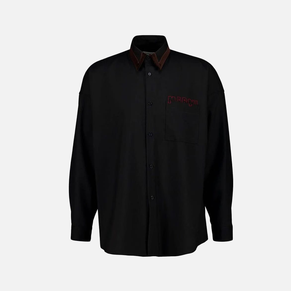 Marni TROPICAL WOOL SHIRT - BLACK