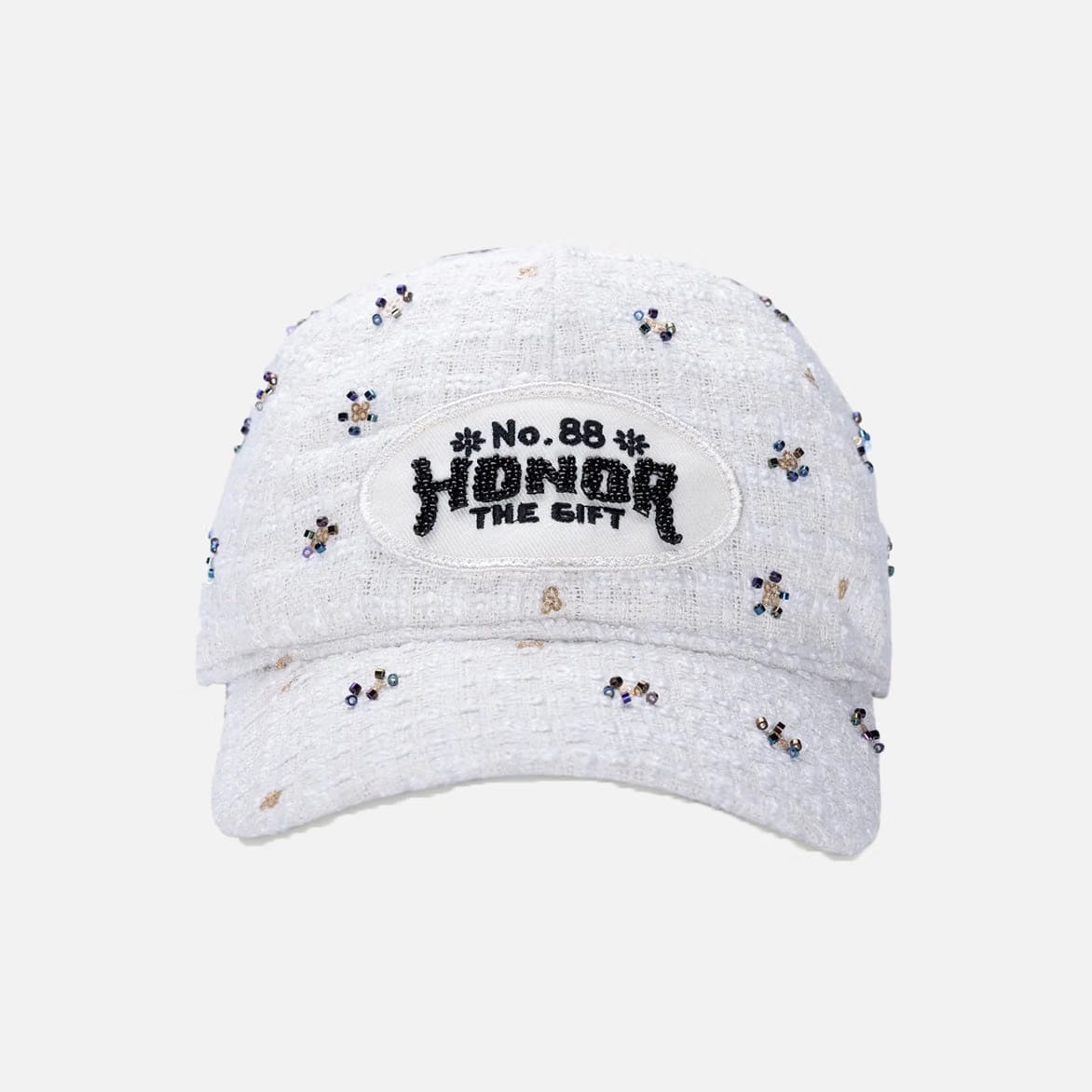 Honor The Gift BEADED 6 PANEL CAP - BONE
