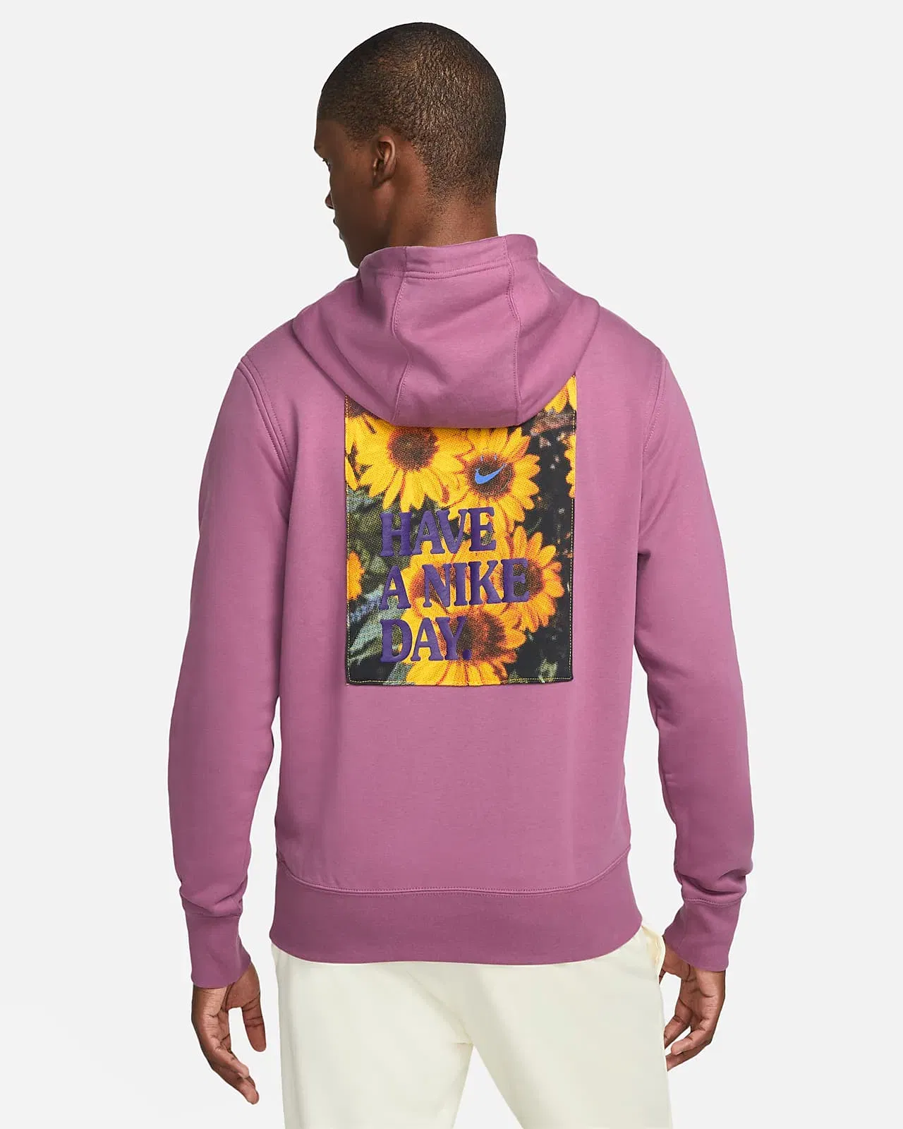Nike FRENCH TERRY PULLOVER HOODIE - LIGHT BORDEAUX