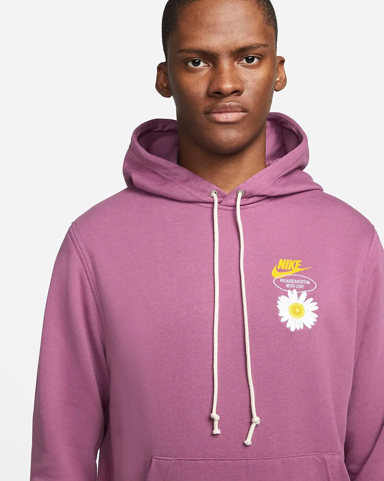 Nike FRENCH TERRY PULLOVER HOODIE - LIGHT BORDEAUX