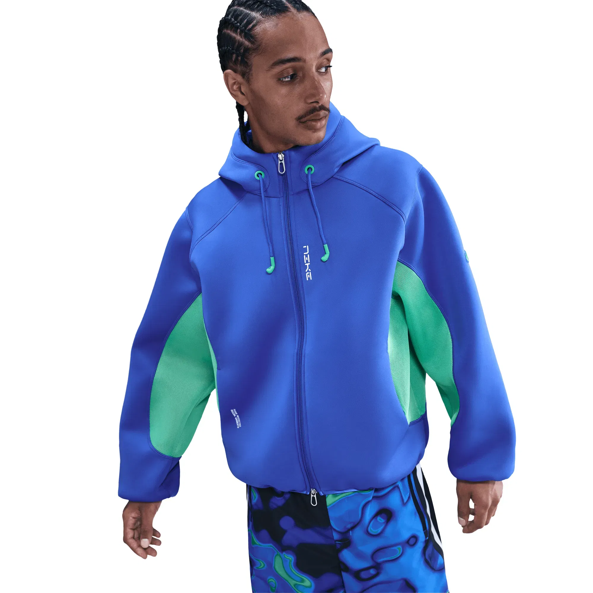 Nike PROJECT F.R.O.G FULL ZIP HOODIE - HYPER ROYAL / GREEN SHOCK