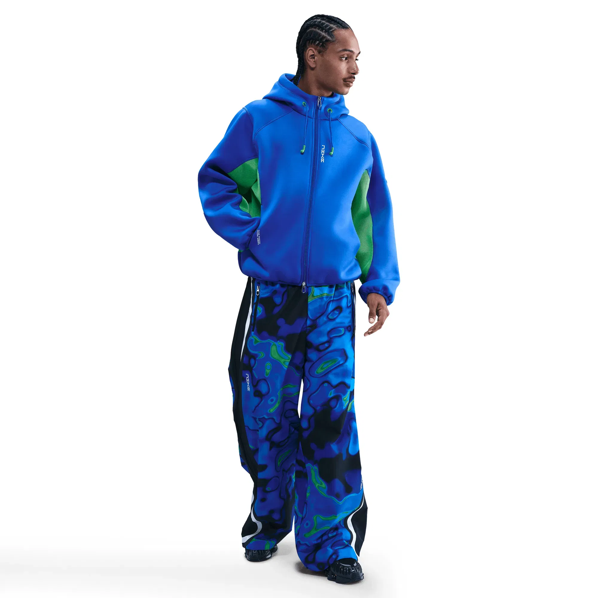 Nike PROJECT F.R.O.G FULL ZIP HOODIE - HYPER ROYAL / GREEN SHOCK