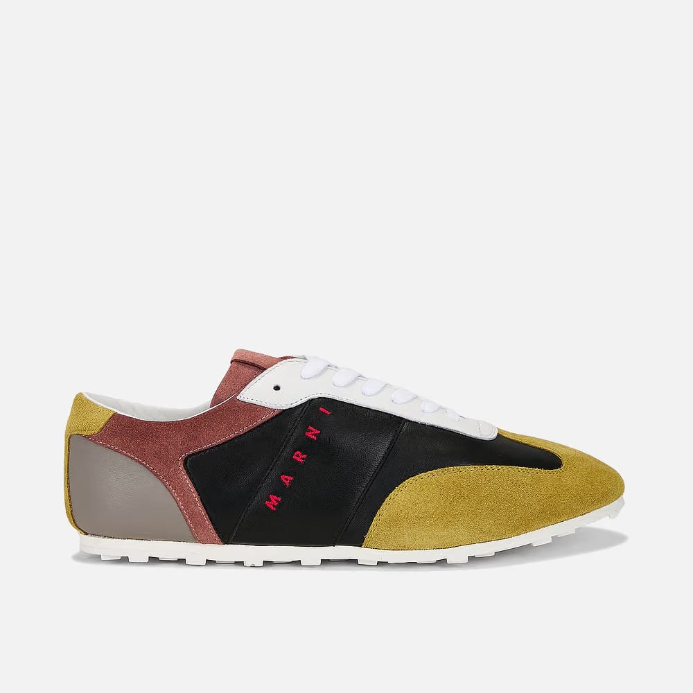Marni SOCCER SNEAKER - GREEN / BLACK / PINK / GREY