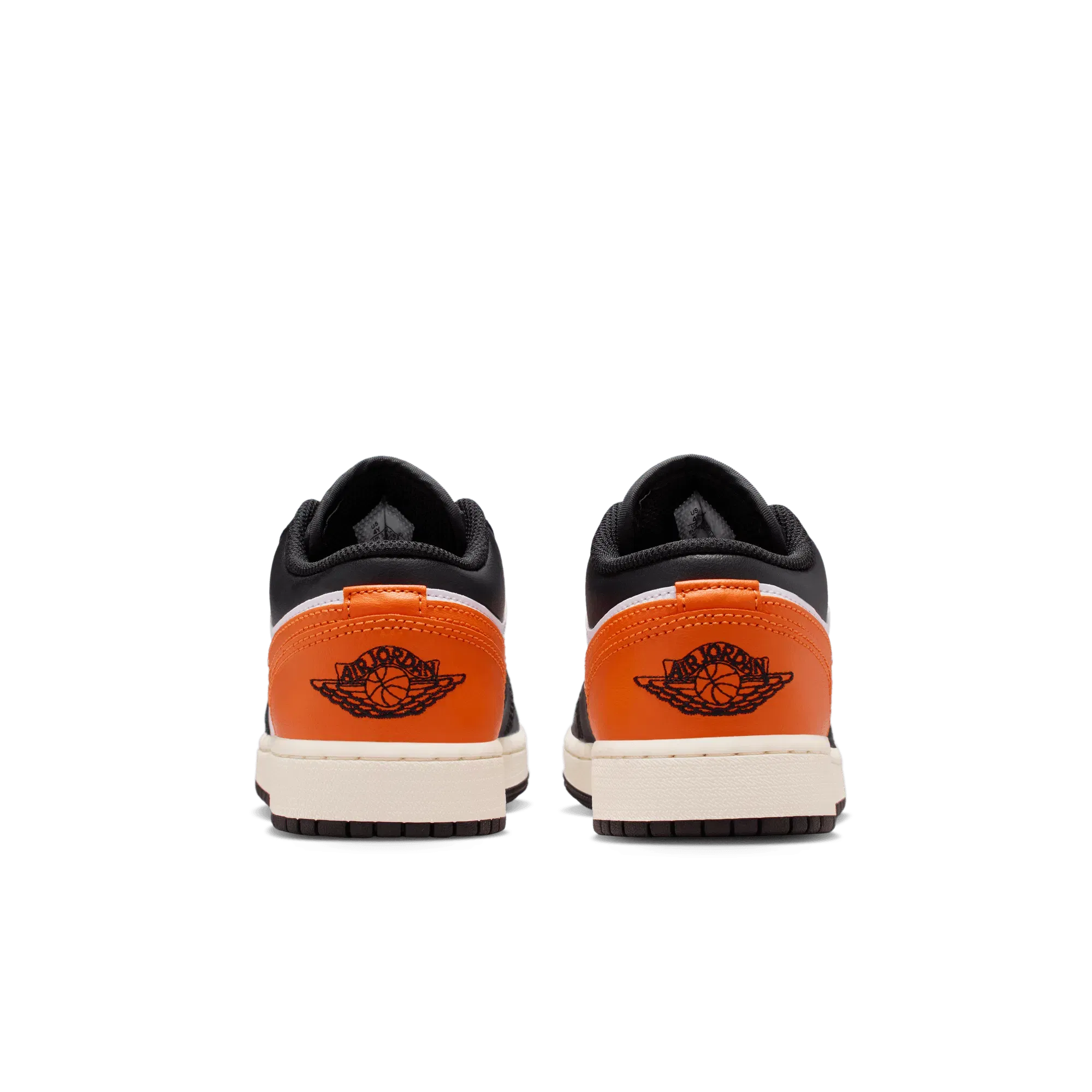 AIR JORDAN 1 LOW (GS) - BLACK / STARFISH / WHITE