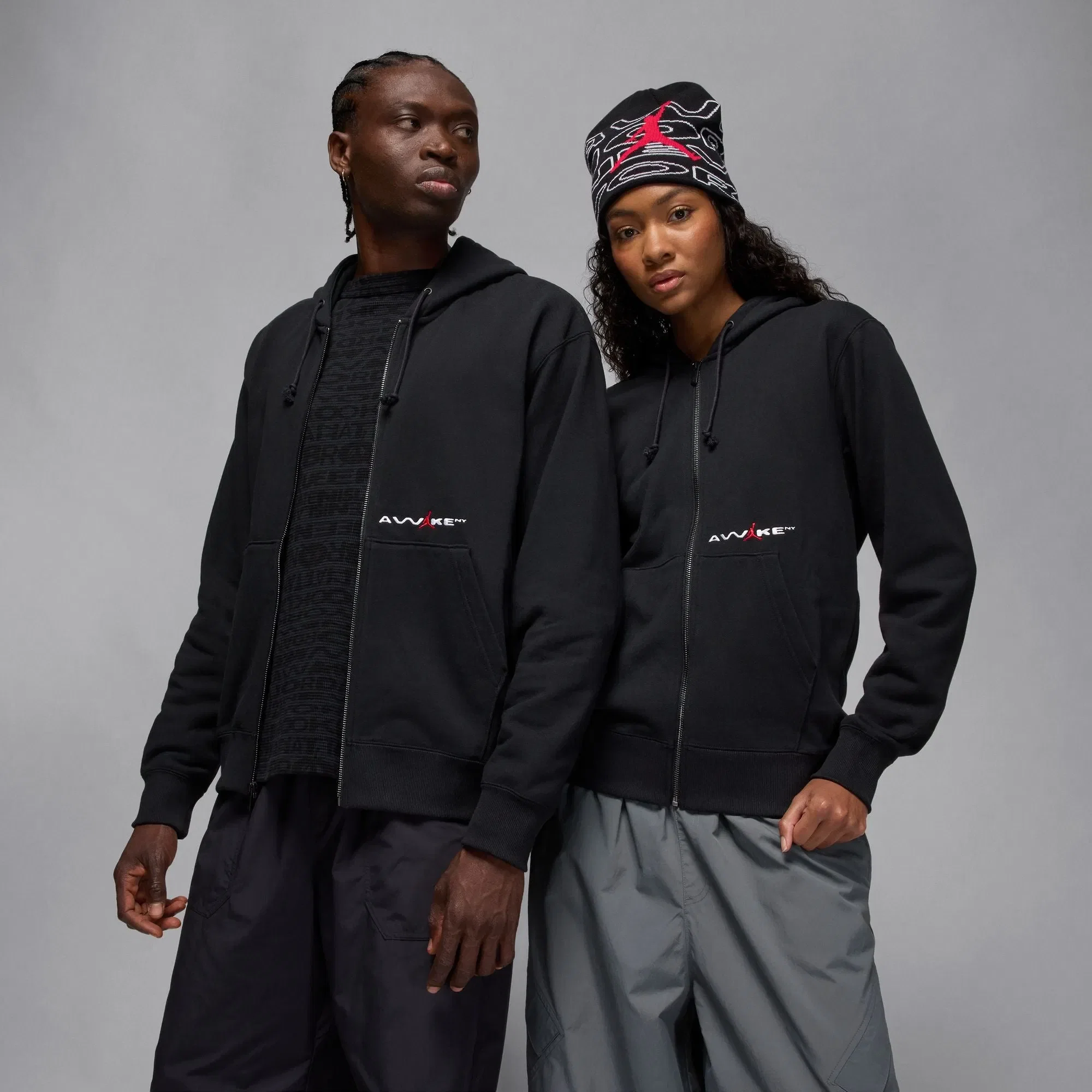 Air Jordan AWAKE NY X JORDAN FULL-ZIP HOODIE "BORO" - BLACK