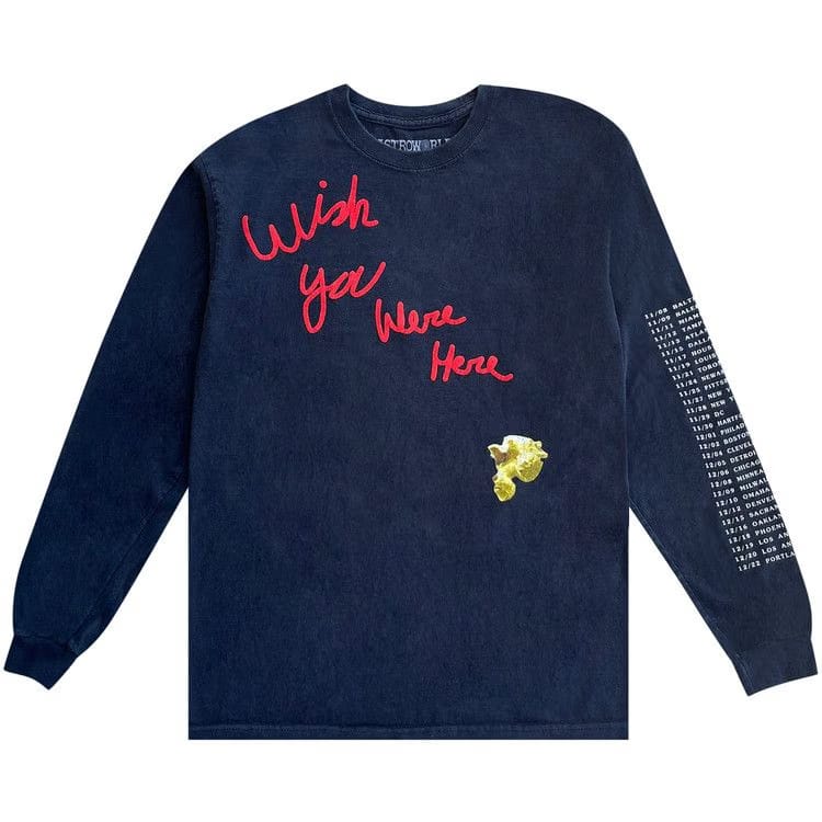 Cactus Jack by Travis Scott I Wish You Were Here Astroworld Long-Sleeve T-Shirt Black